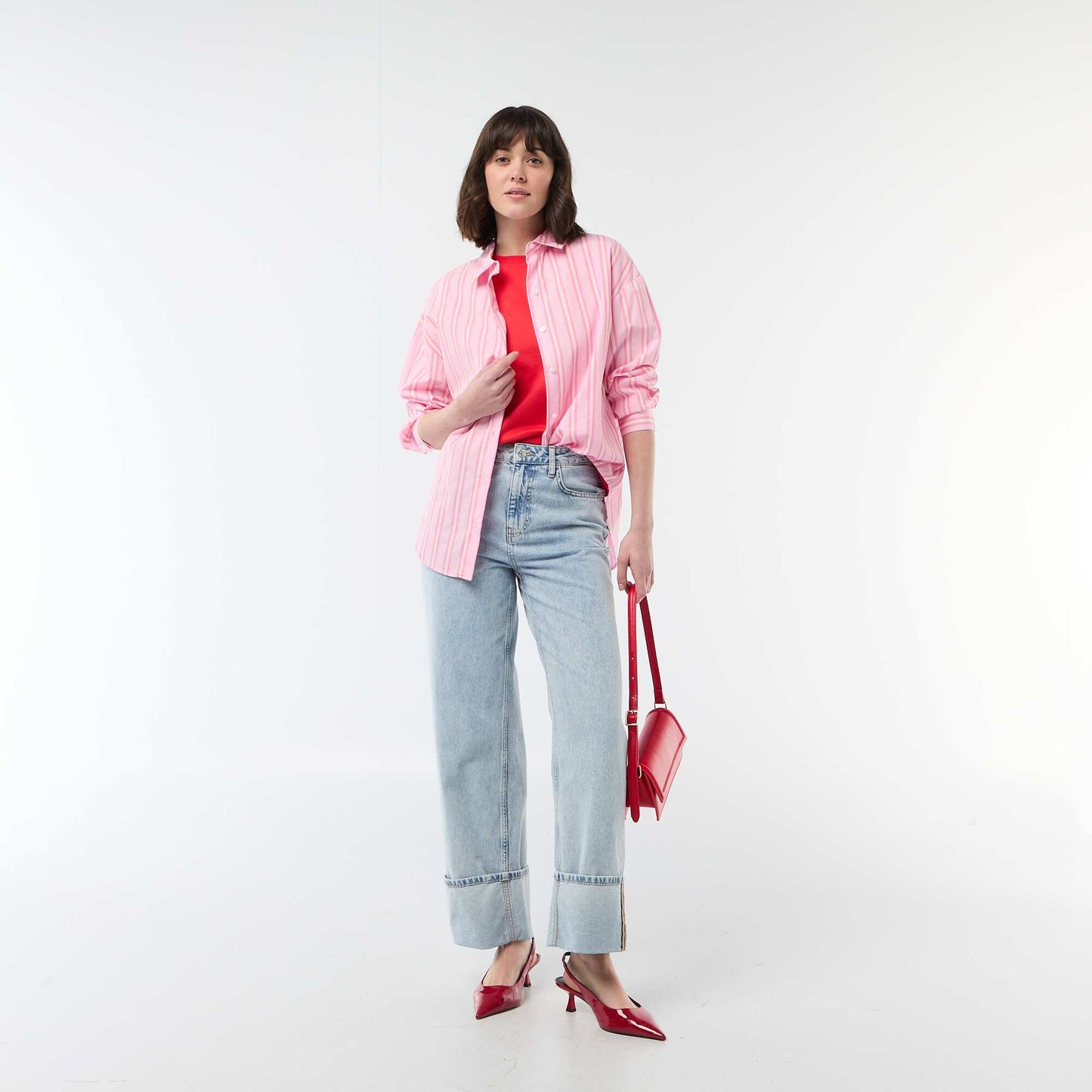 Chemise en popeline à manches longues ROSE