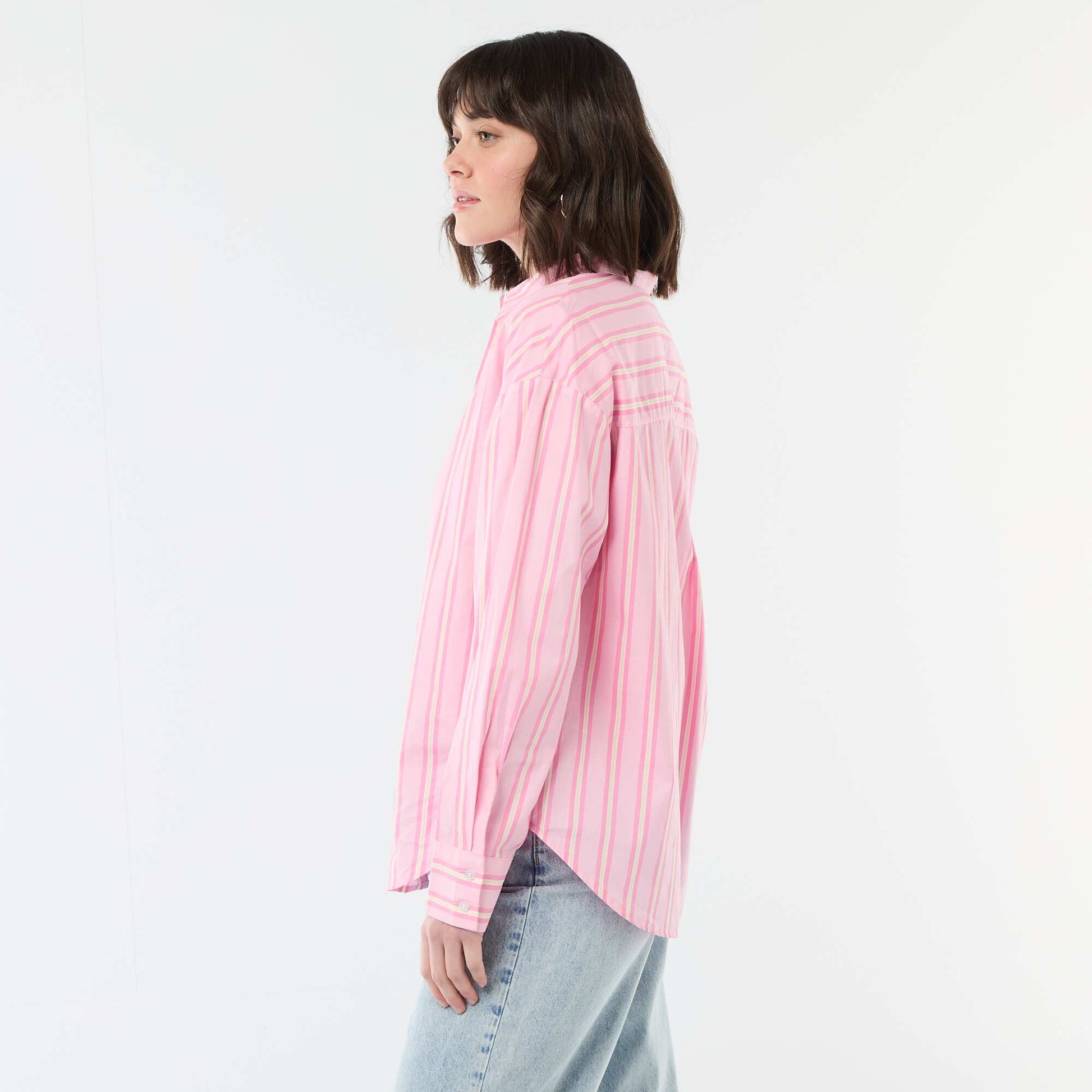 Chemise en popeline à manches longues ROSE