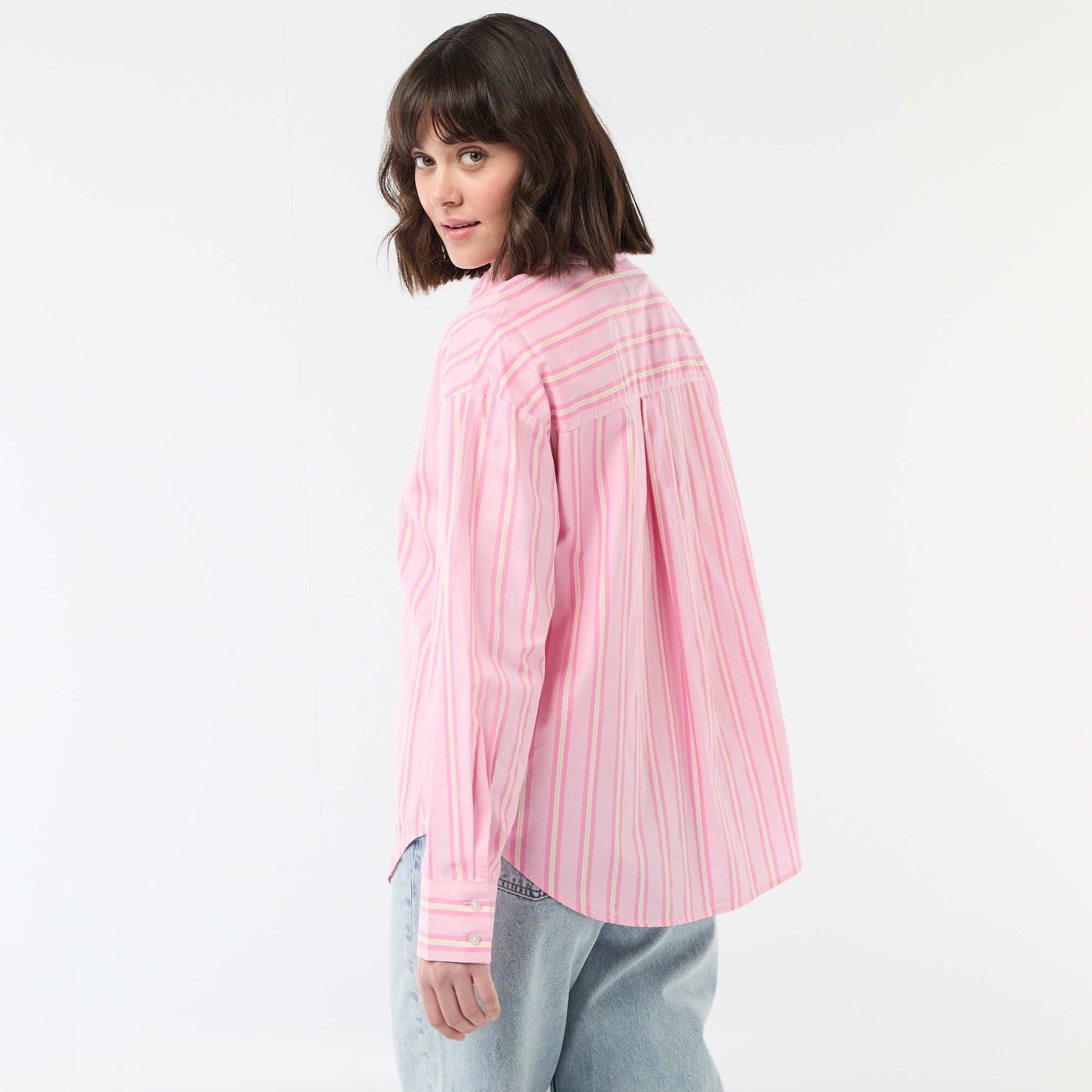 Chemise en popeline à manches longues ROSE