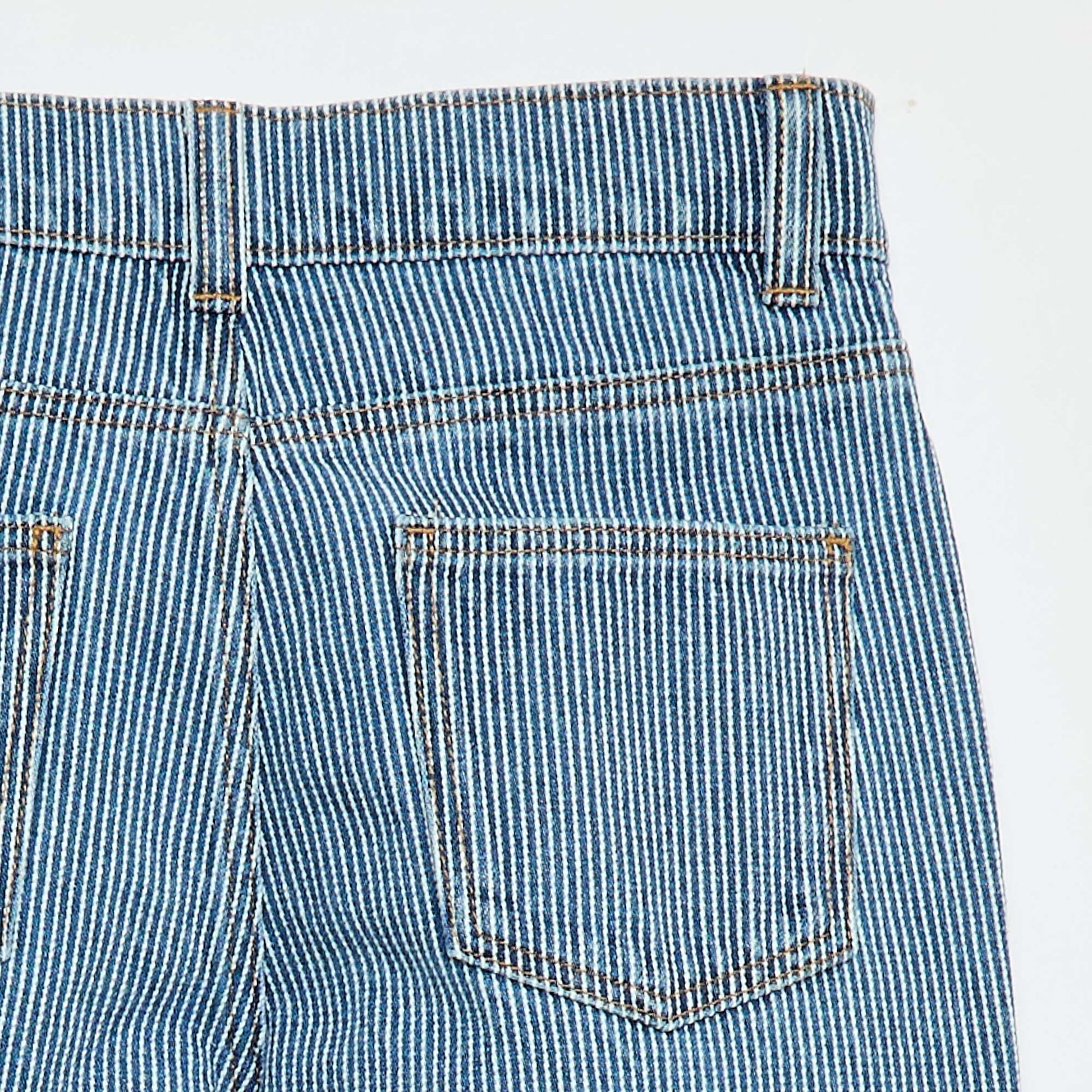 Pantalon droit en denim avec motif BLEU