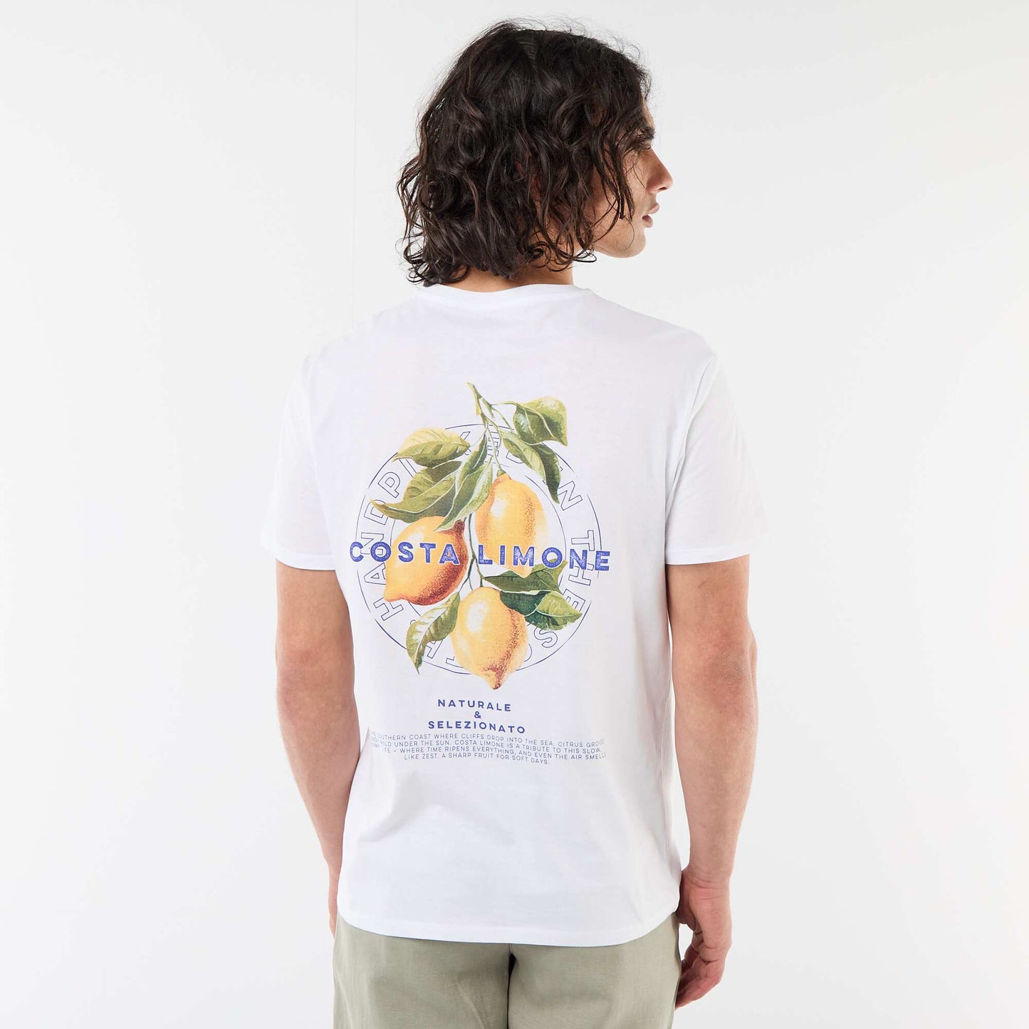 Tee-shirt imprimé recto/verso à manches courtes BLANC