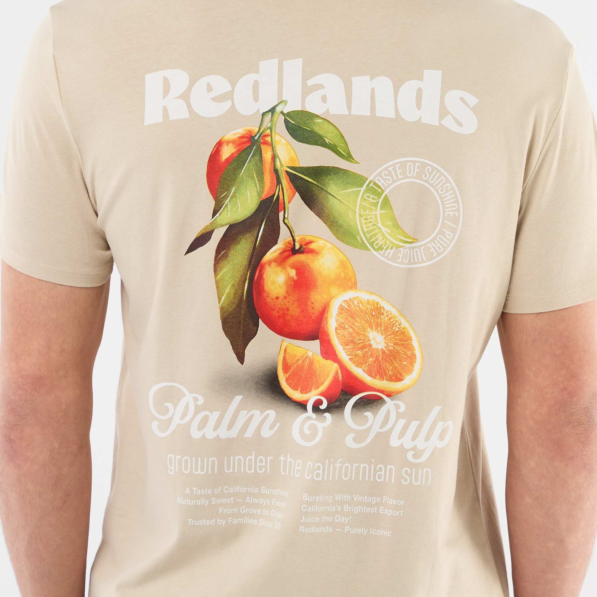 Tee-shirt imprimé recto/verso à manches courtes BEIGE