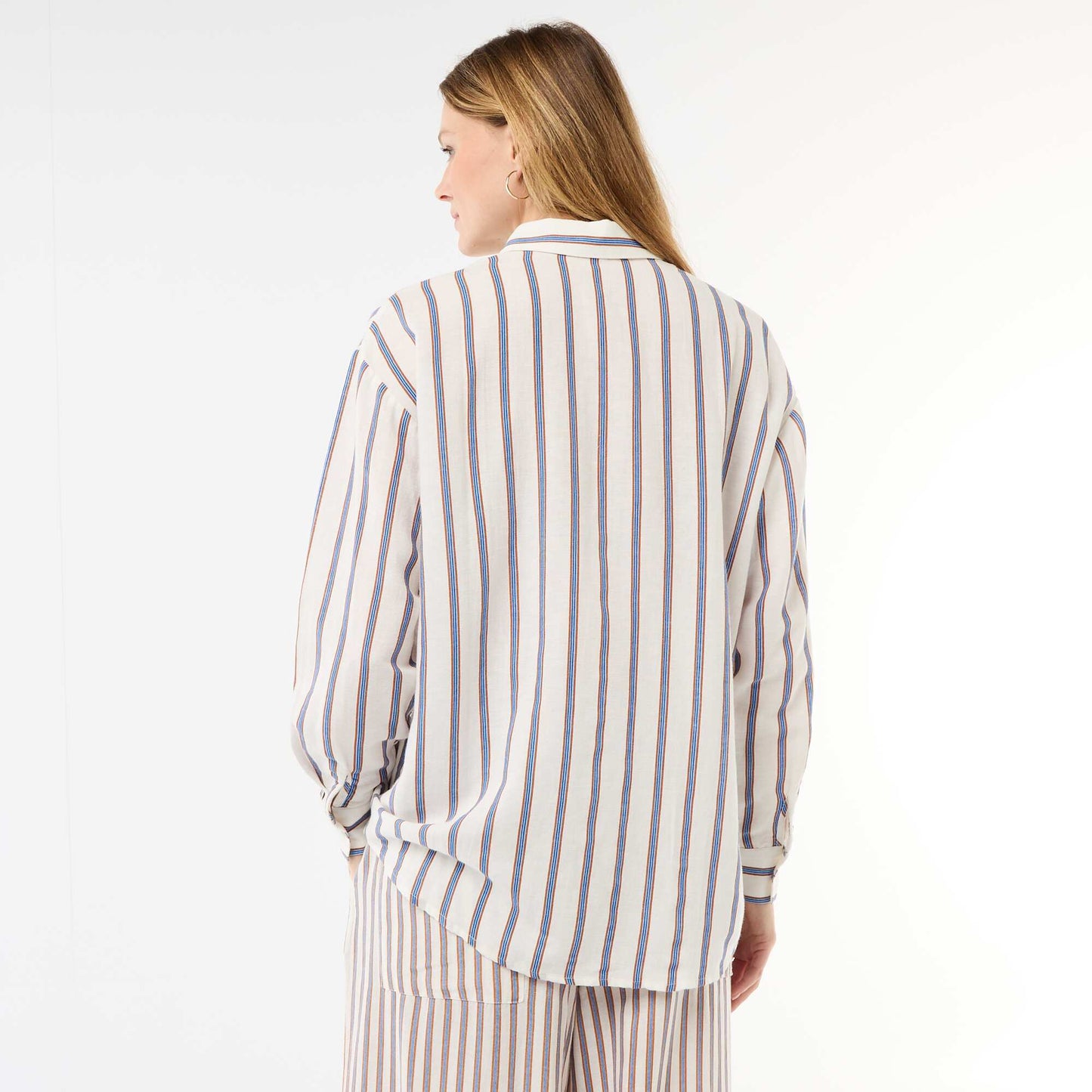 Chemise en lin mélangé BEIGE