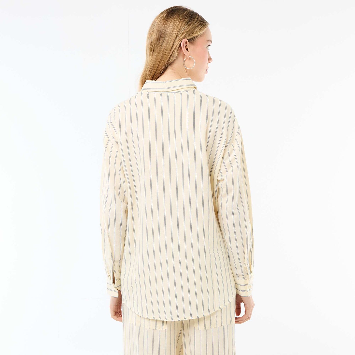 Chemise en lin mélangé JAUNE