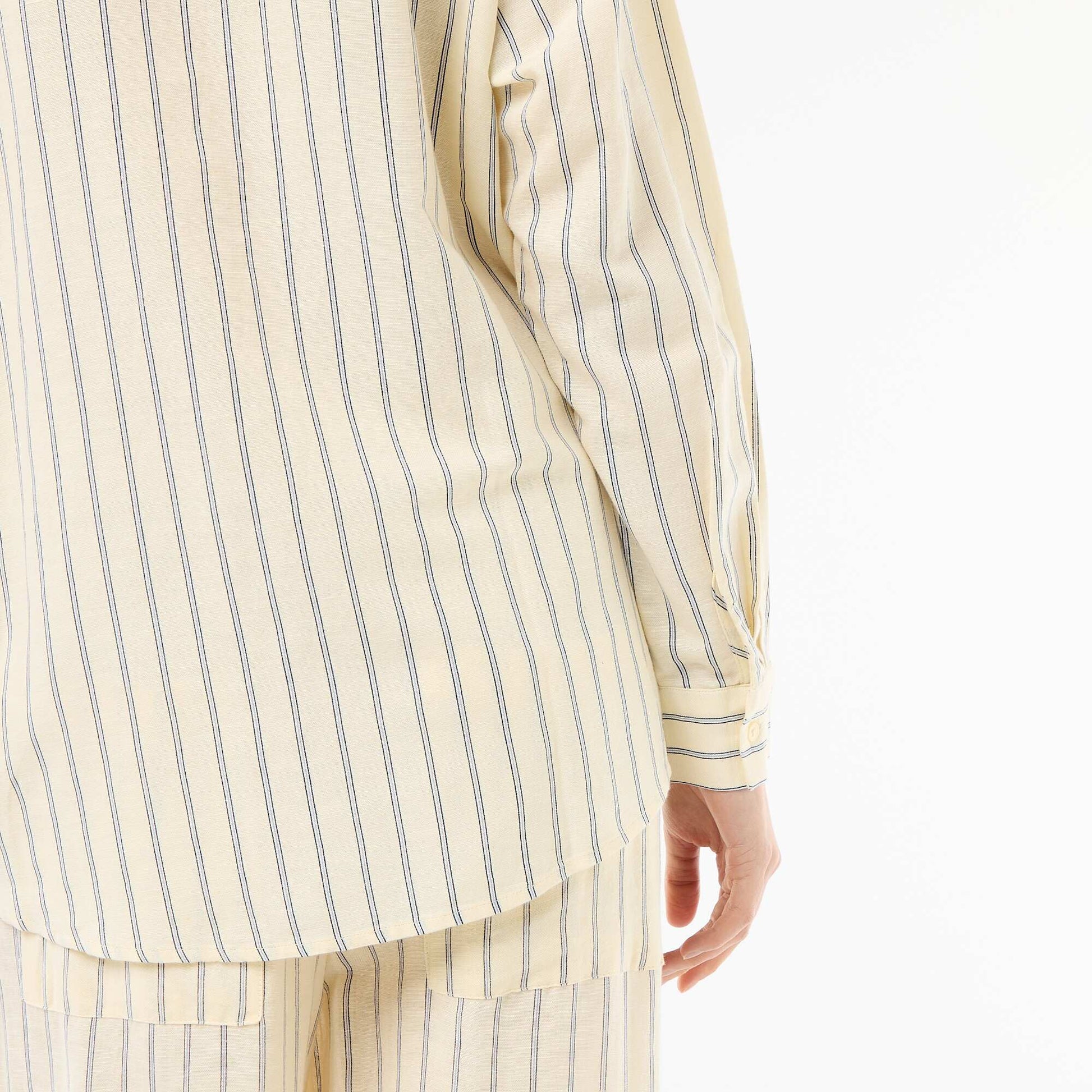 Chemise en lin mélangé JAUNE