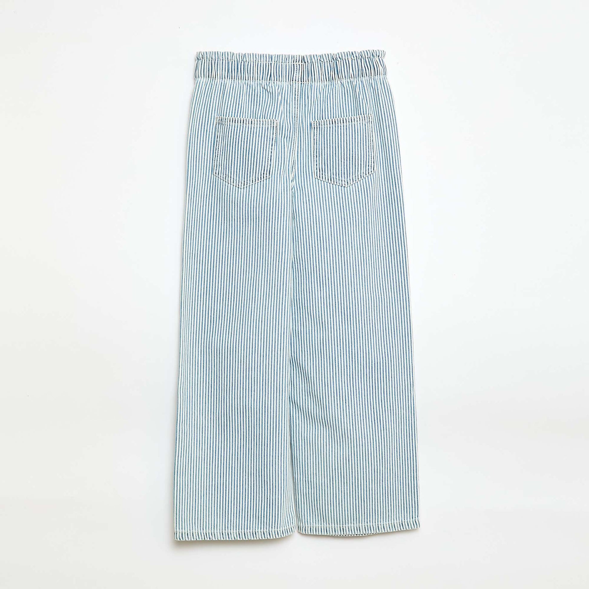 Jean wide leg imprimé fantaisie BLEU RAYé