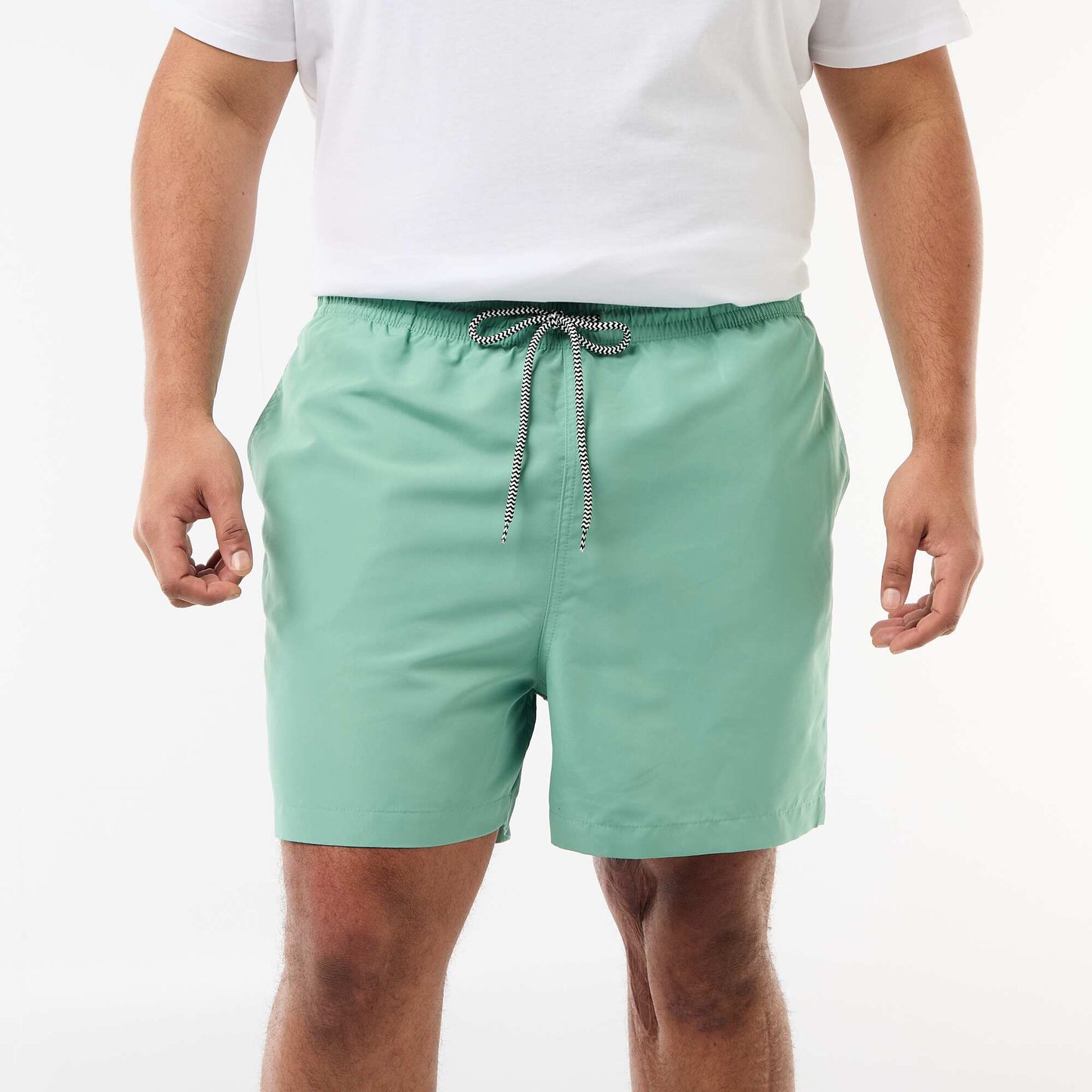 Short de bain uni VERT