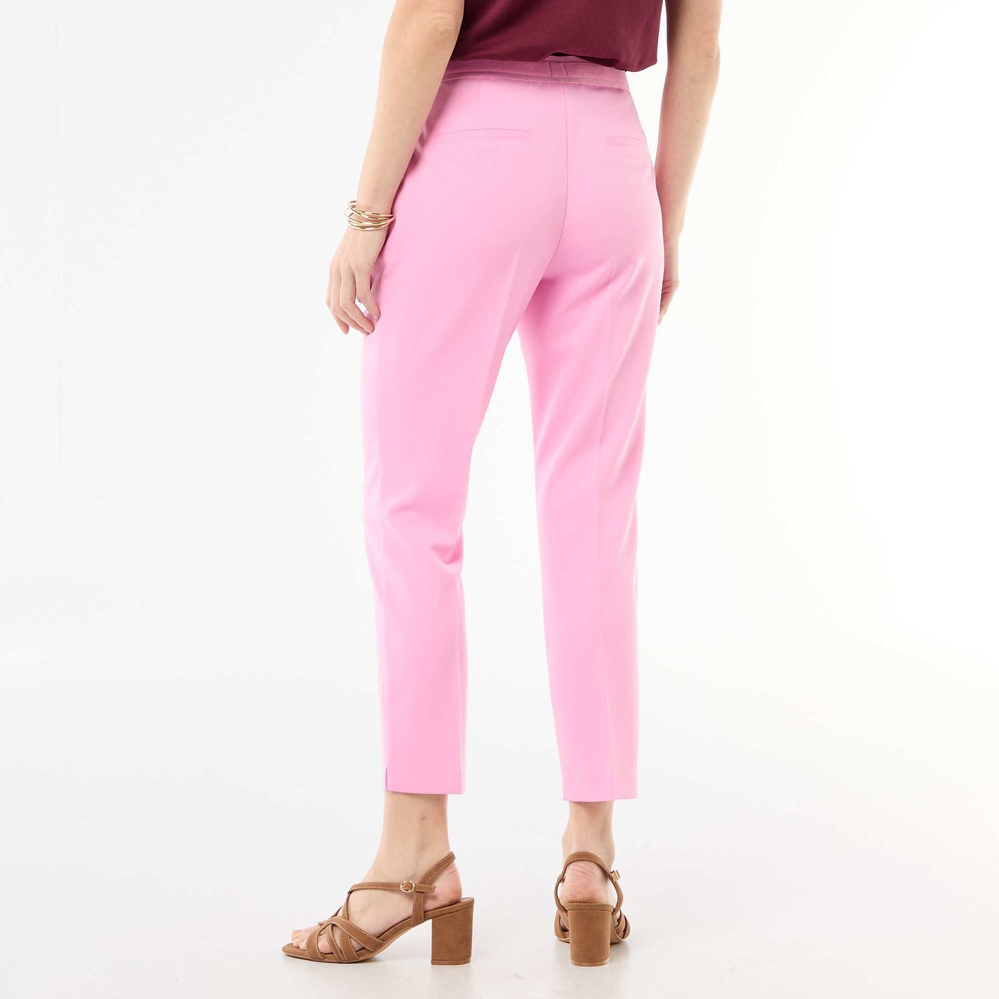 Pantalon de costume droit uni ROSE