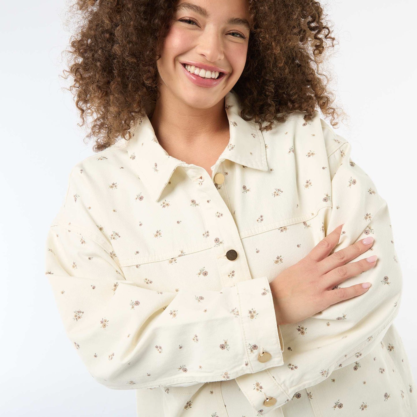Surchemise en twill avec 2 poches plaquées BLANC