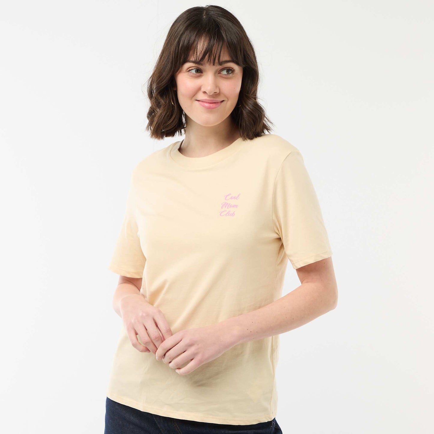 T-shirt 'fête des mères' manches courtes JAUNE
