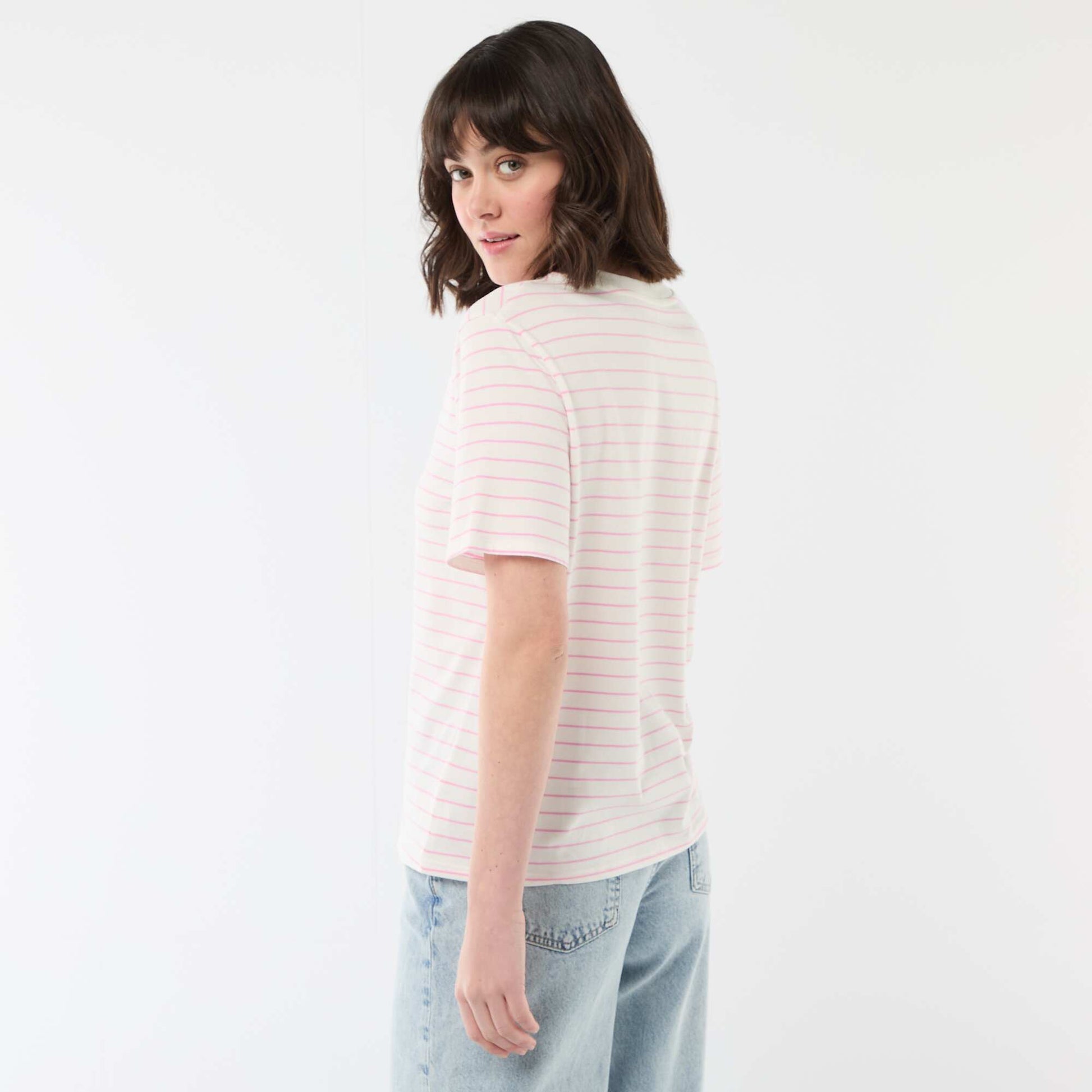 T-shirt 'fête des mères' manches courtes ROSE