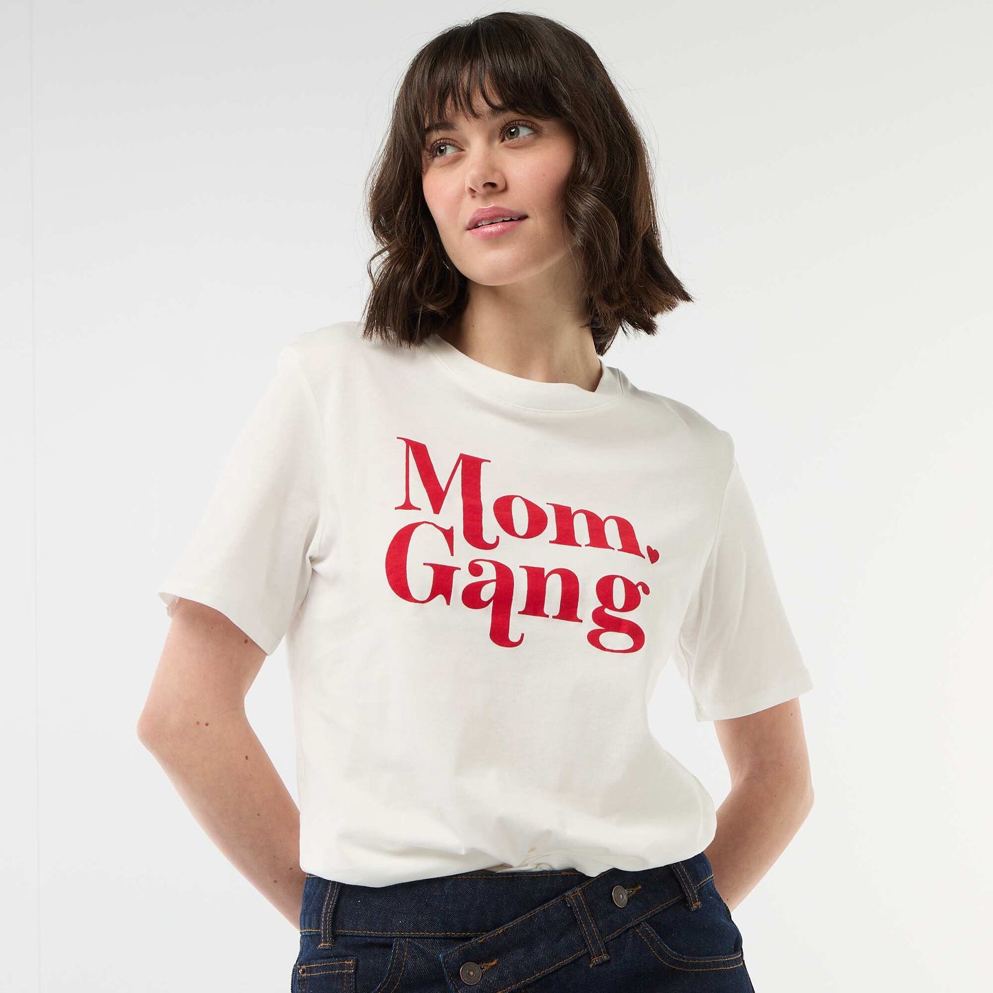 T-shirt 'fête des mères' manches courtes BLANC