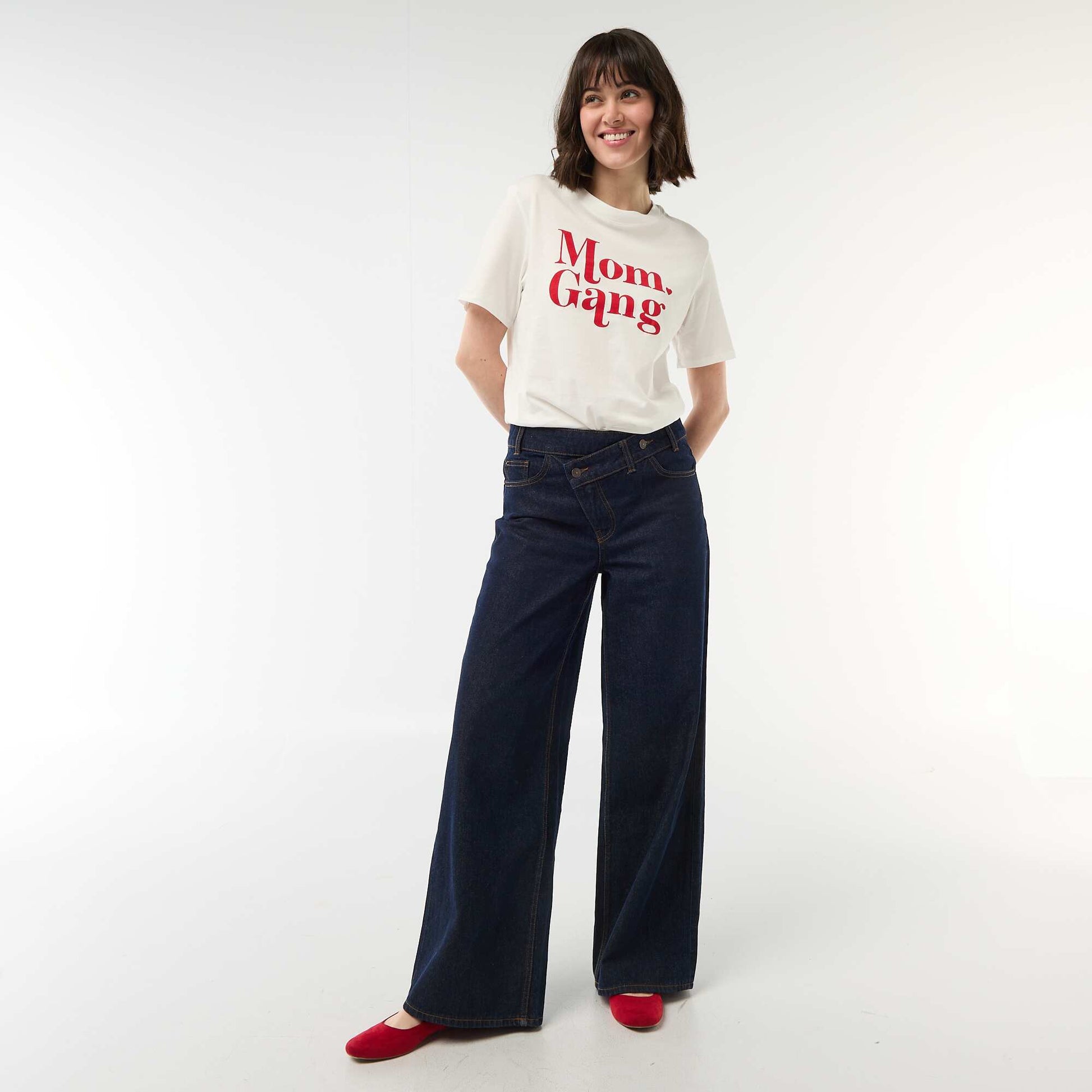 T-shirt 'fête des mères' manches courtes BLANC