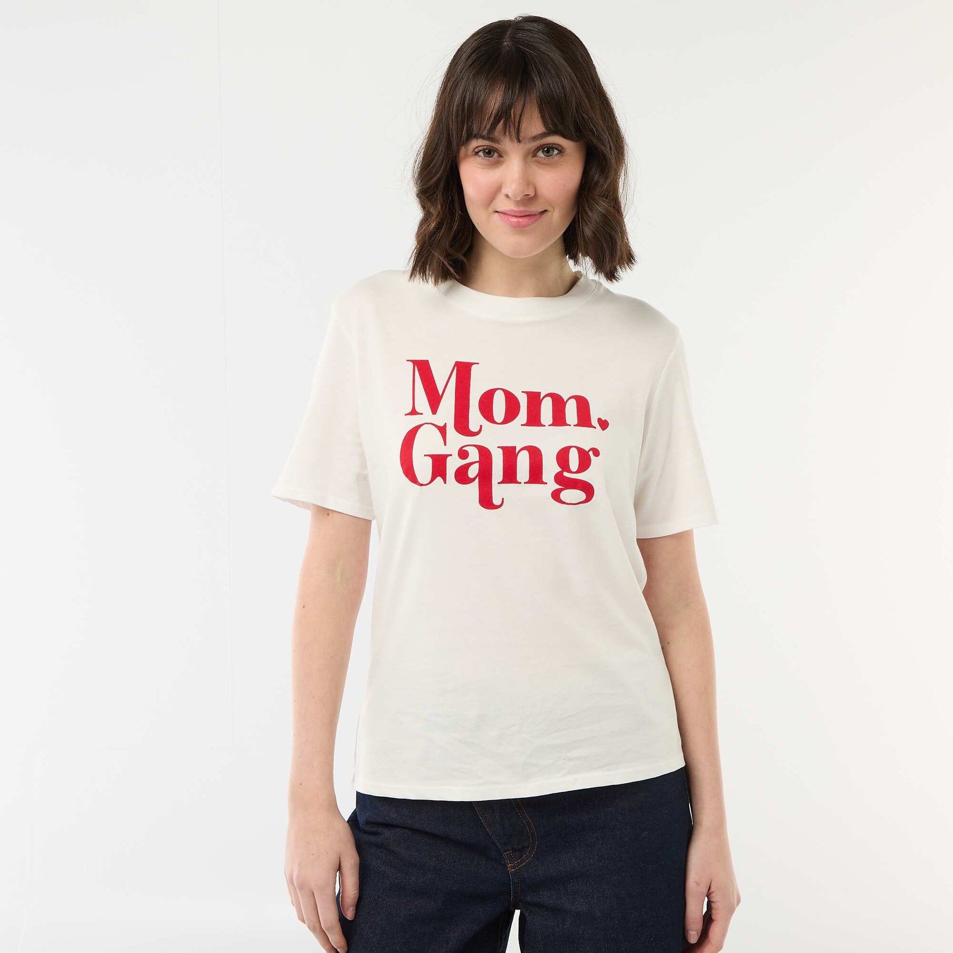 T-shirt 'fête des mères' manches courtes BLANC