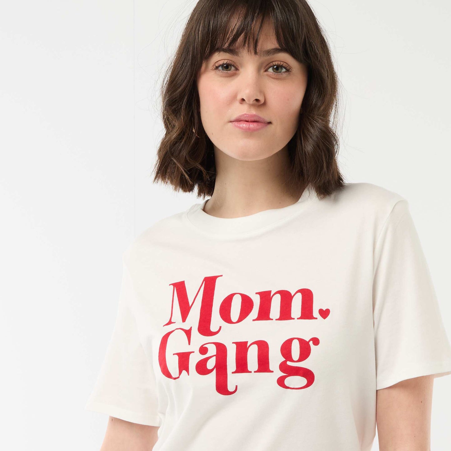 T-shirt 'fête des mères' manches courtes BLANC