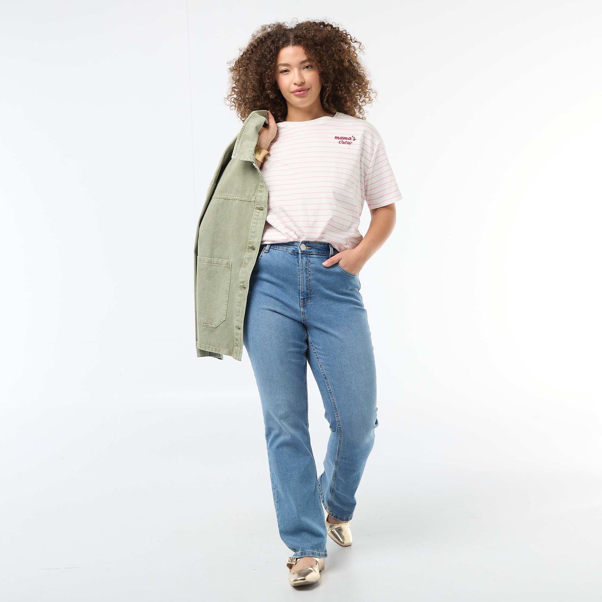 T-shirt 'fête des mères' imprimé manches courtes ROSE