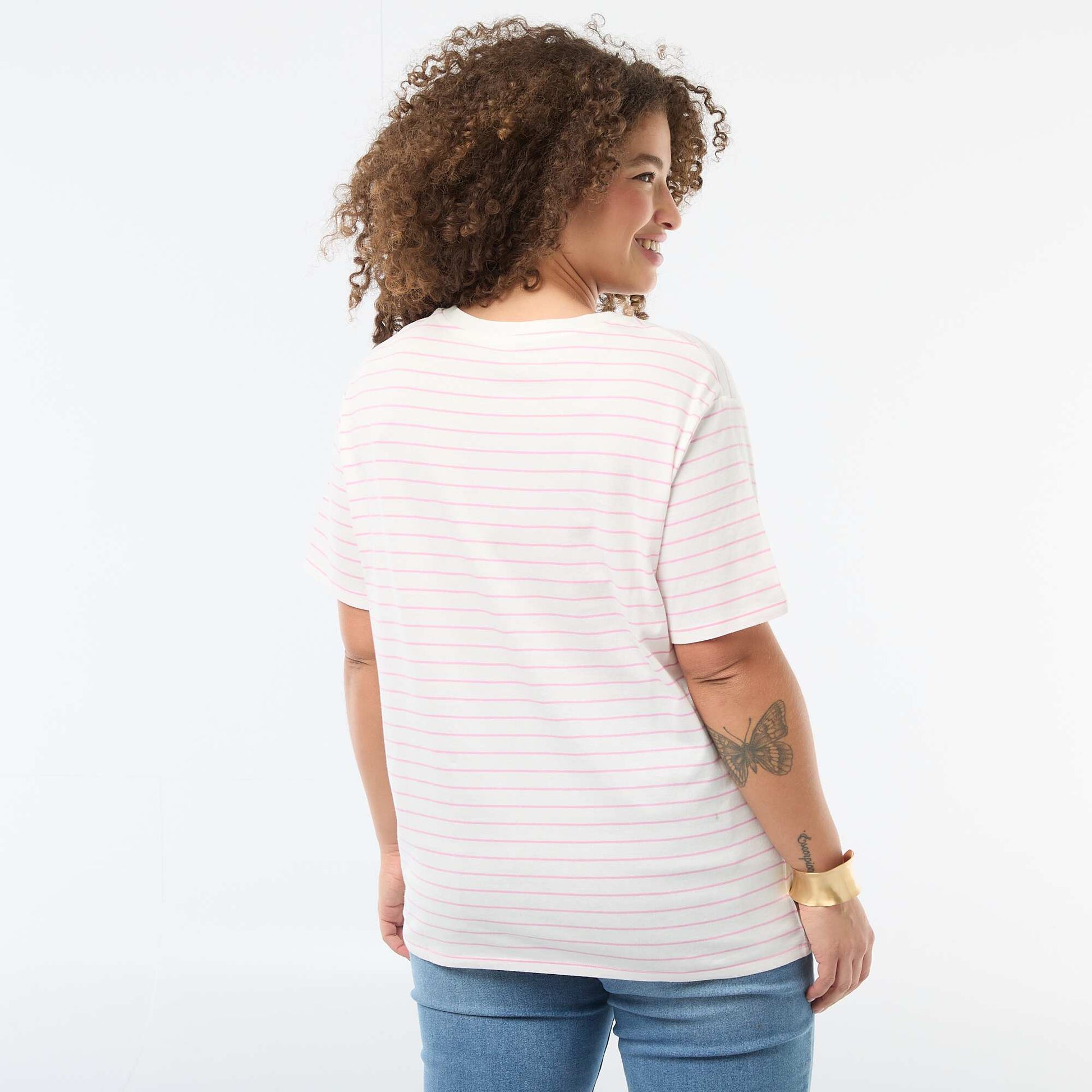 T-shirt 'fête des mères' imprimé manches courtes ROSE