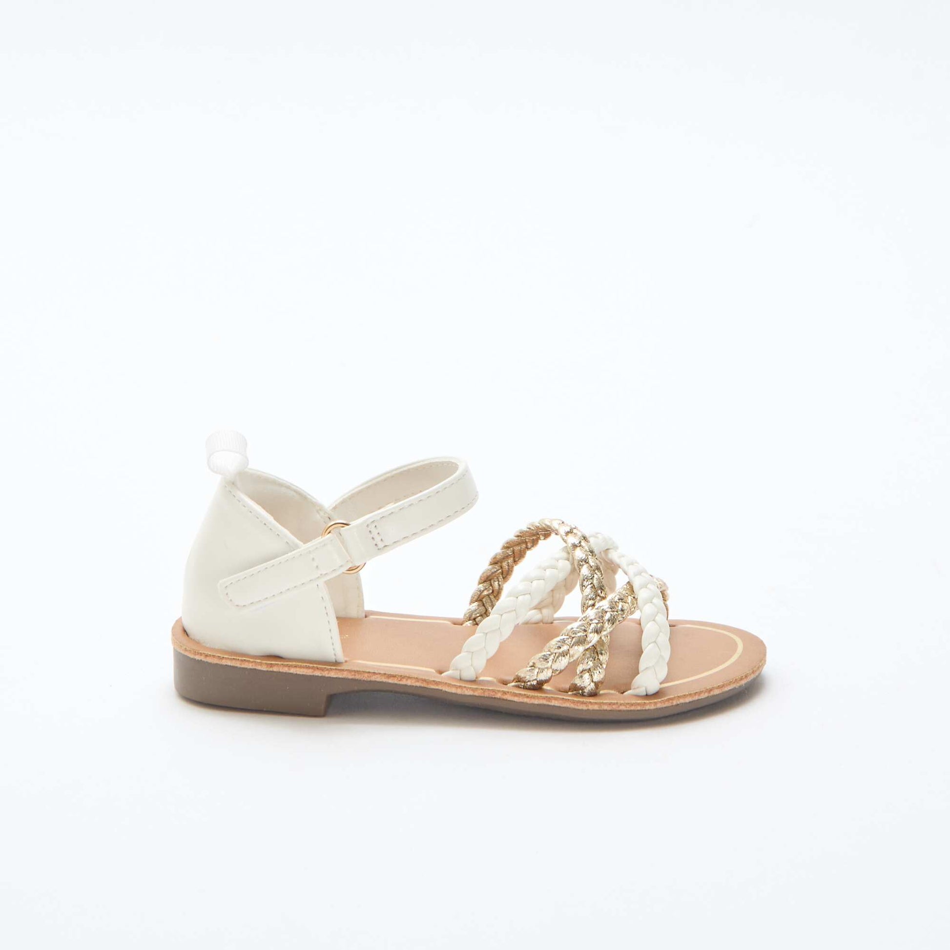 Sandales à multiples brides tressées BLANC