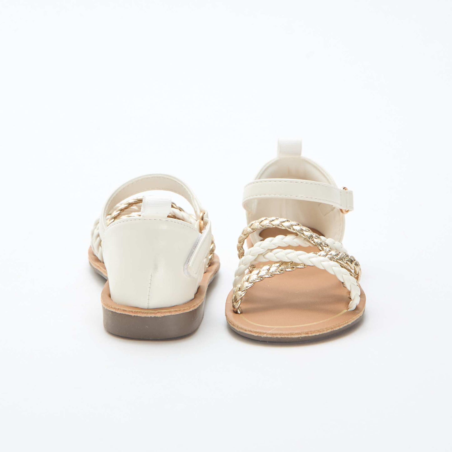 Sandales à multiples brides tressées BLANC