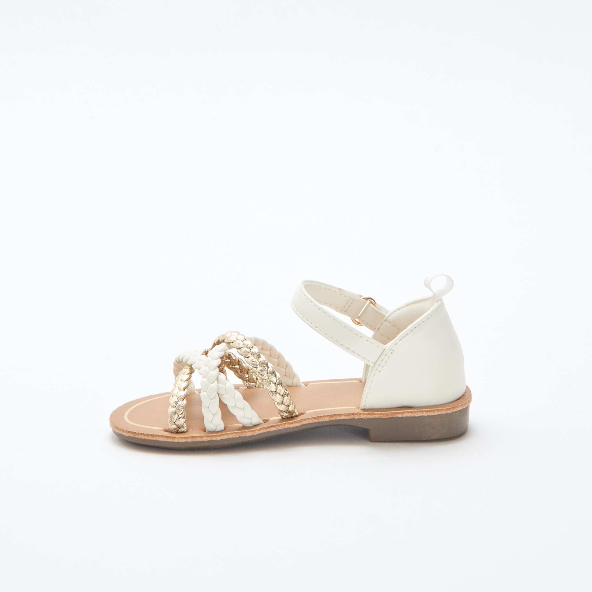 Sandales à multiples brides tressées BLANC