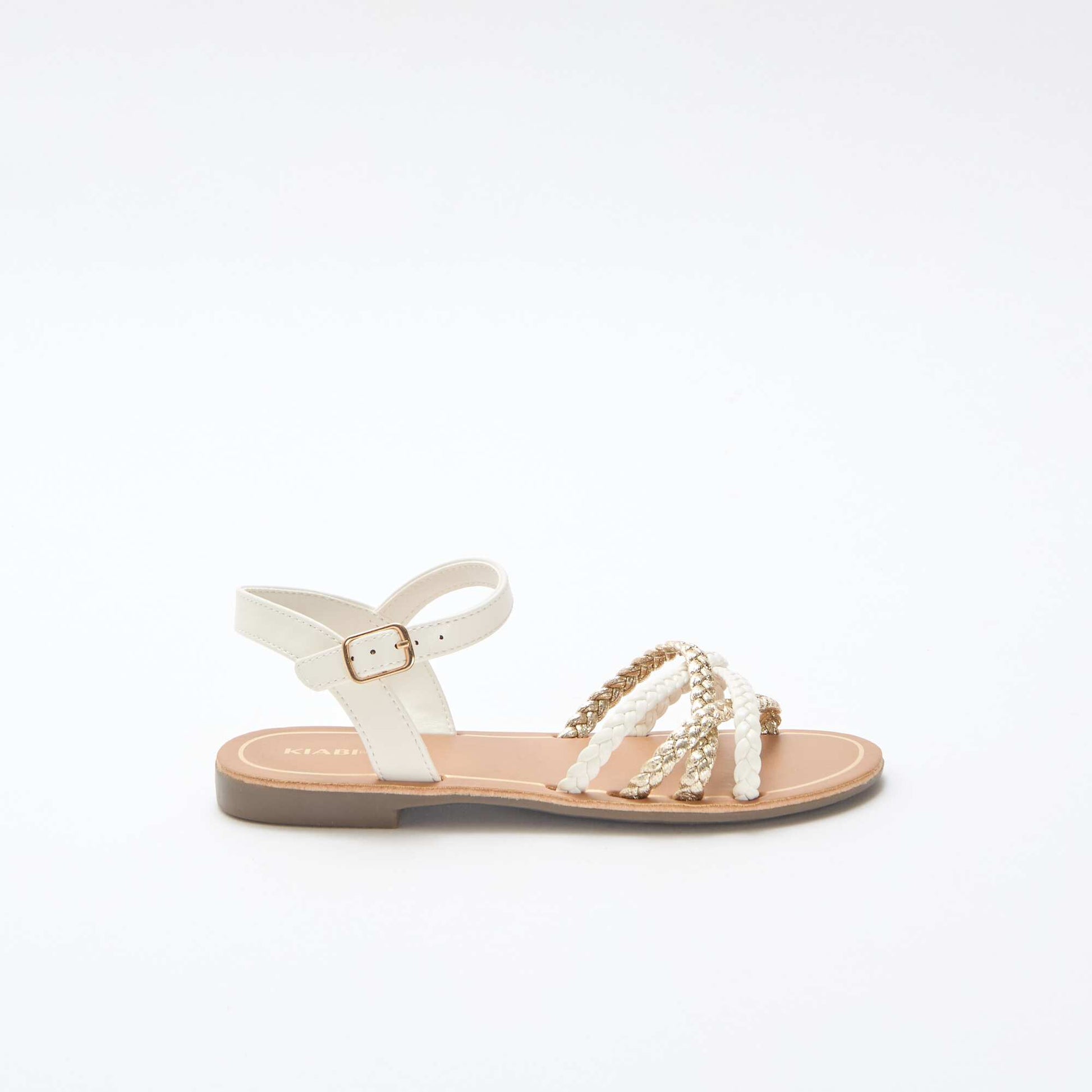 Sandales à multiples brides tressées BLANC