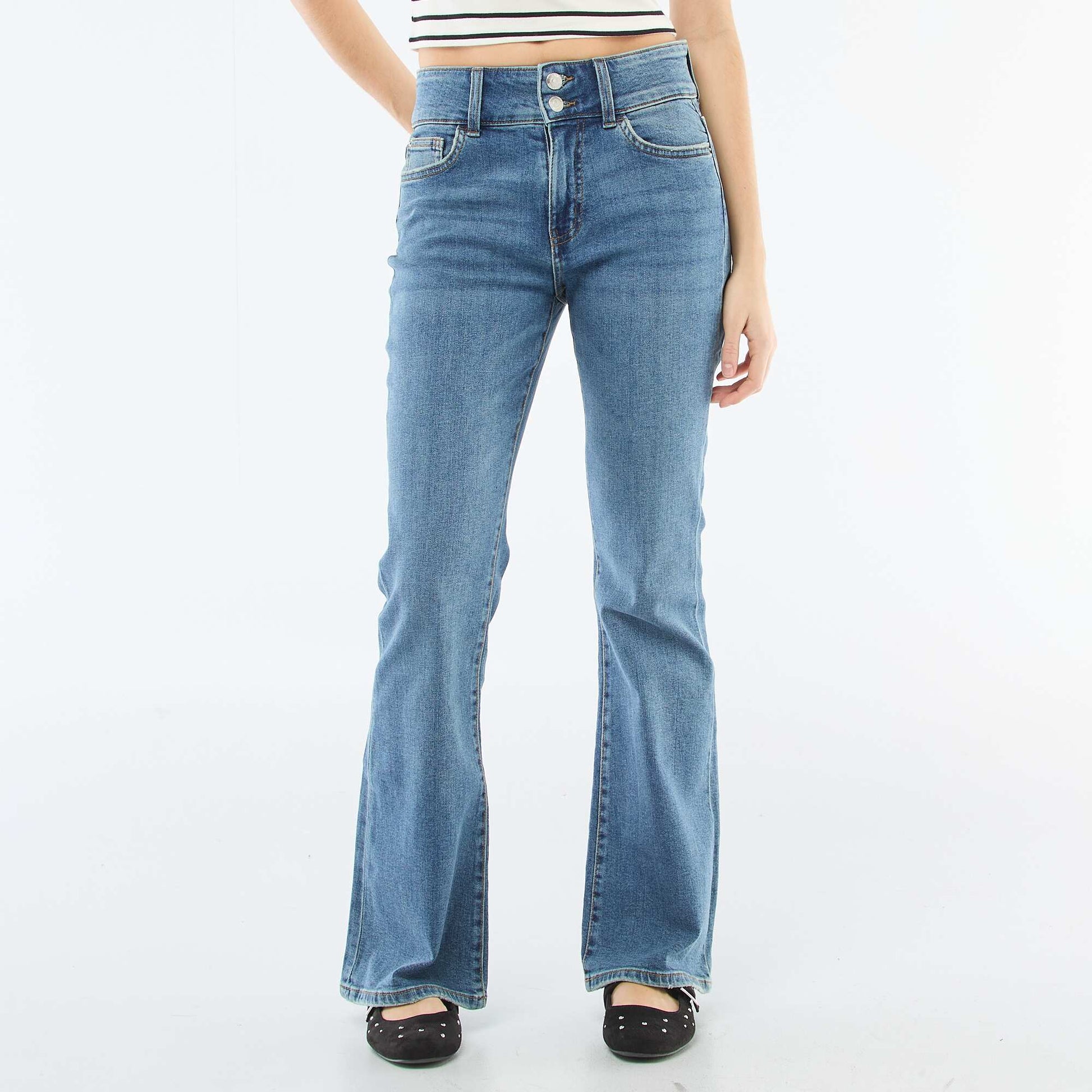 Jean bootcut taille basse STONE