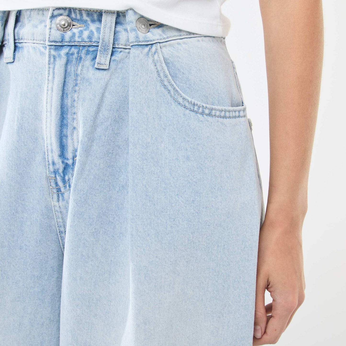 Jean wide leg taille haute BLEU