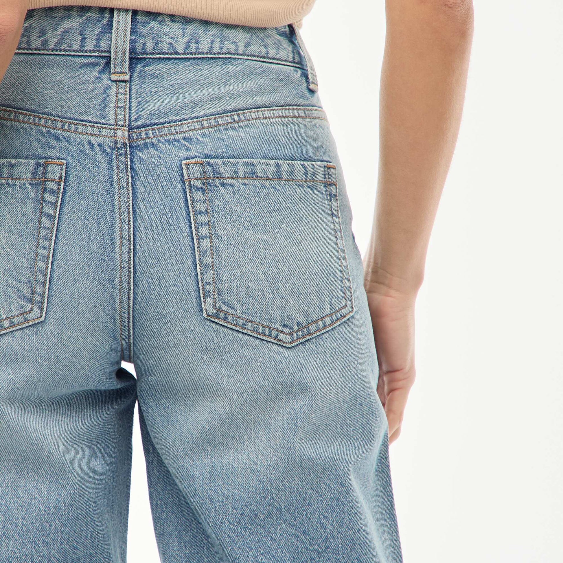 Jean taille haute coupe flare/bootcut BLEU