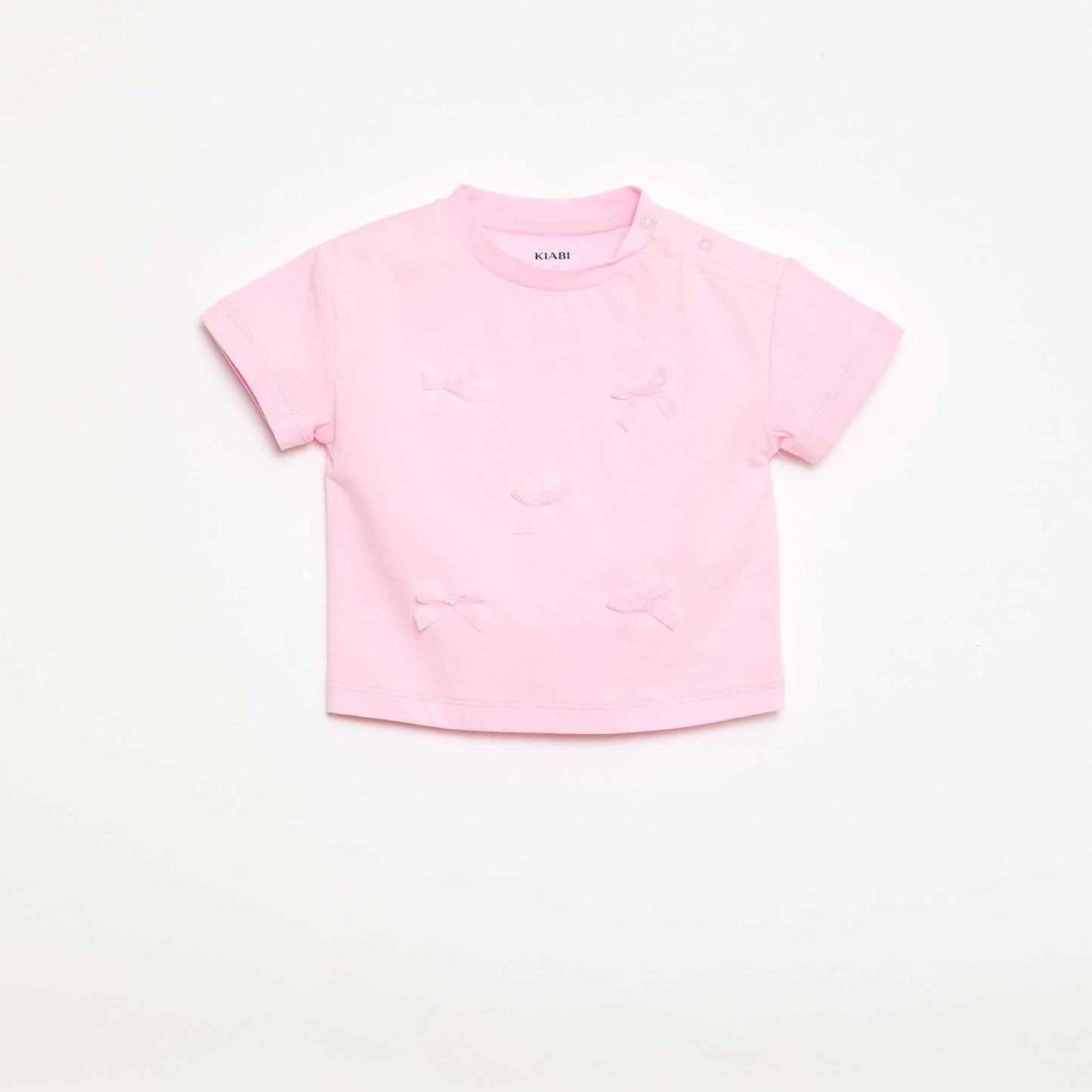 T-shirt en jersey manches courtes avec nœuds fantaisies ROSE