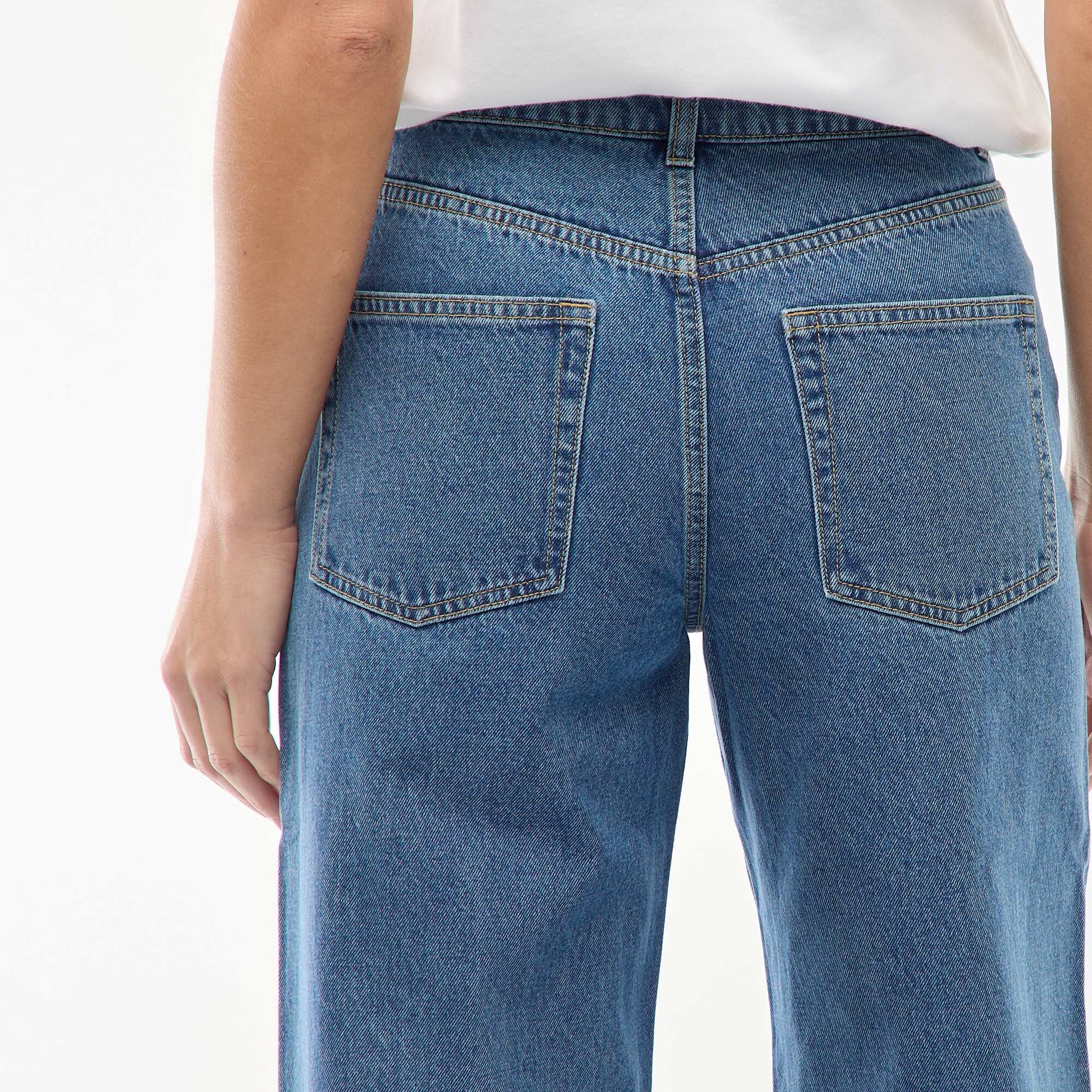 Jean taille haute coupe large / wide leg + 2 teintes de jeans BLEU