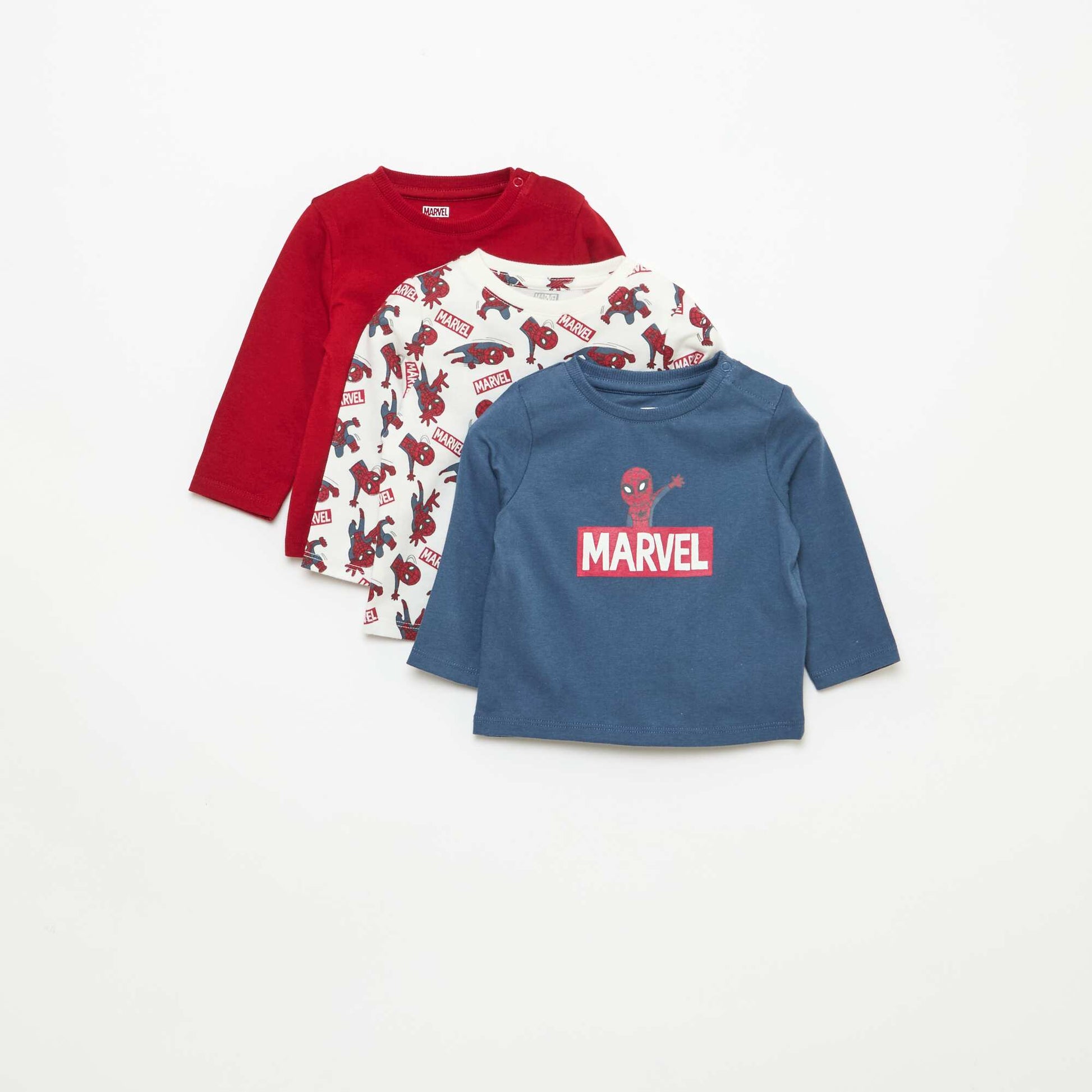 Lot de 3 tee-shirts 'Spiderman' BLEU