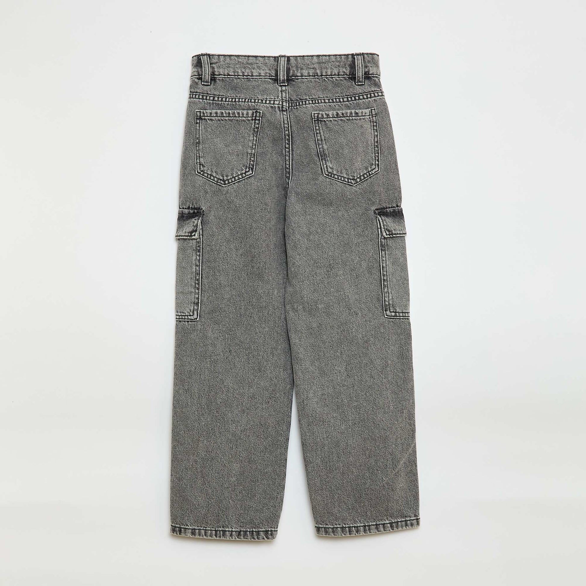 Pantalon en jean multipoches GRIS