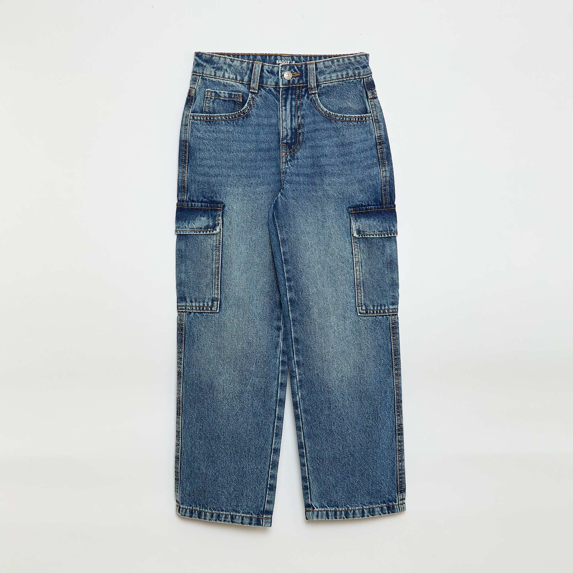 Pantalon en jean multipoches BLEU