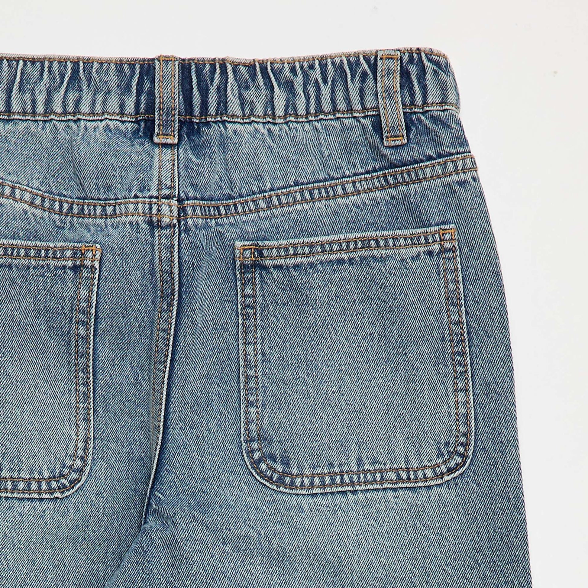 Pantalon en jean coupe confortable BLEU