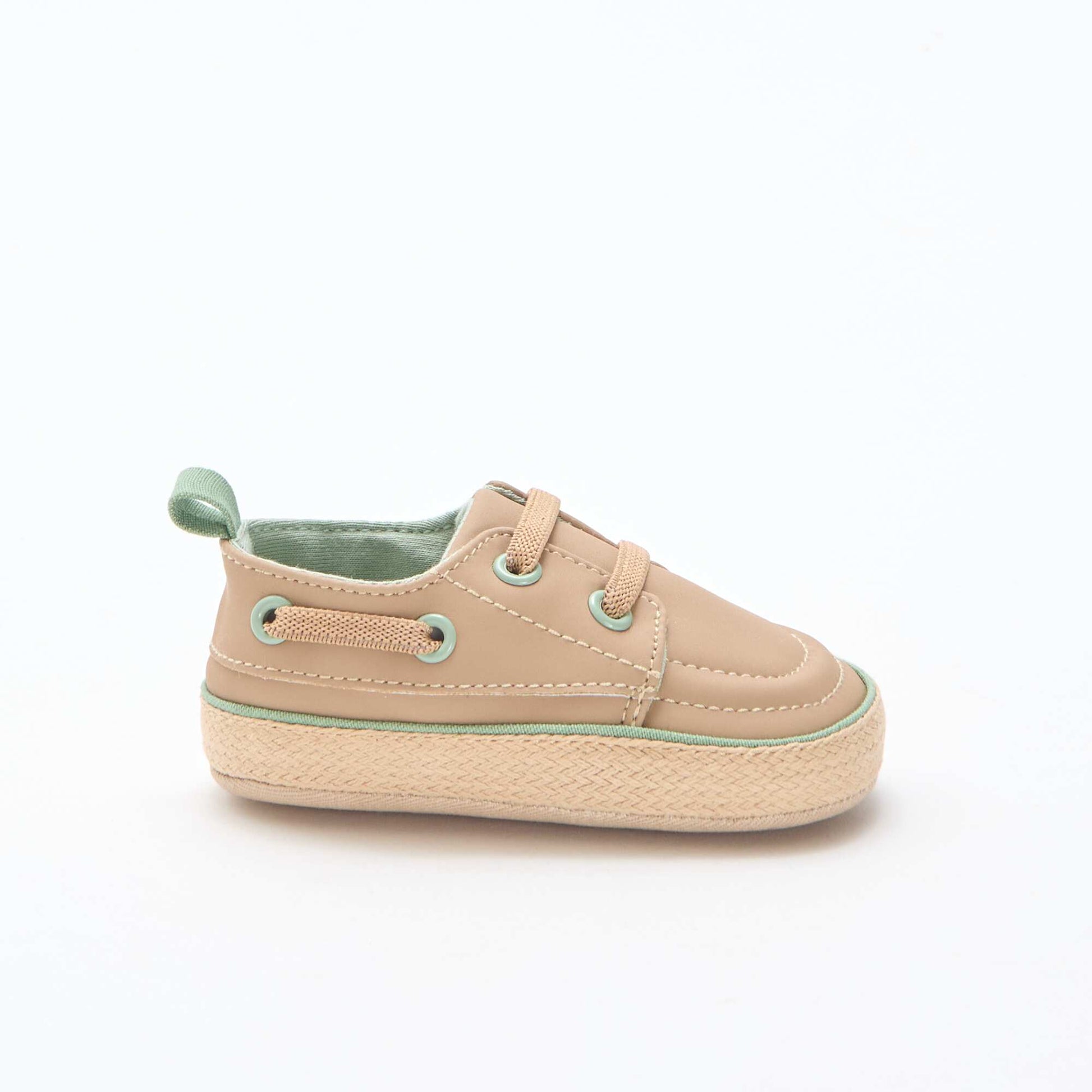 Chaussures bateau en simili BEIGE