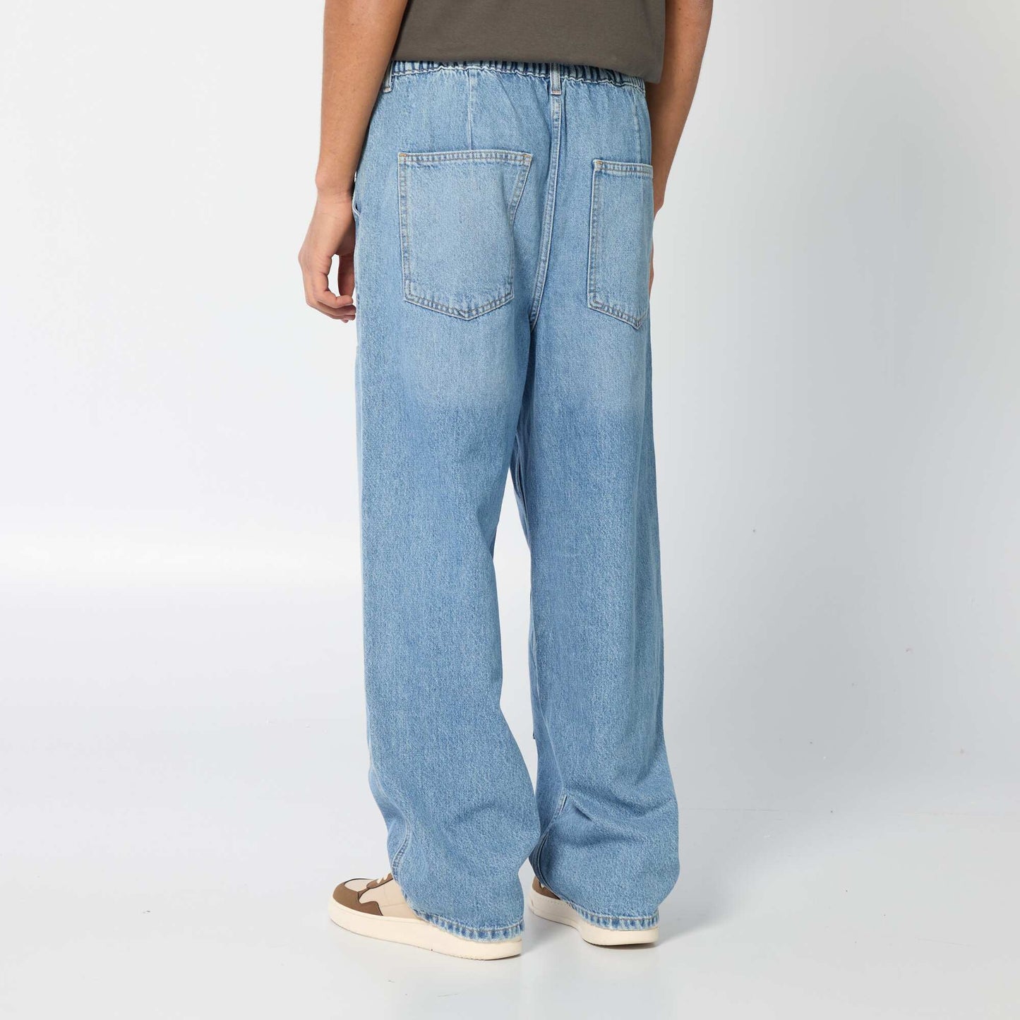 Pantalon Baggy fit denim BLEU
