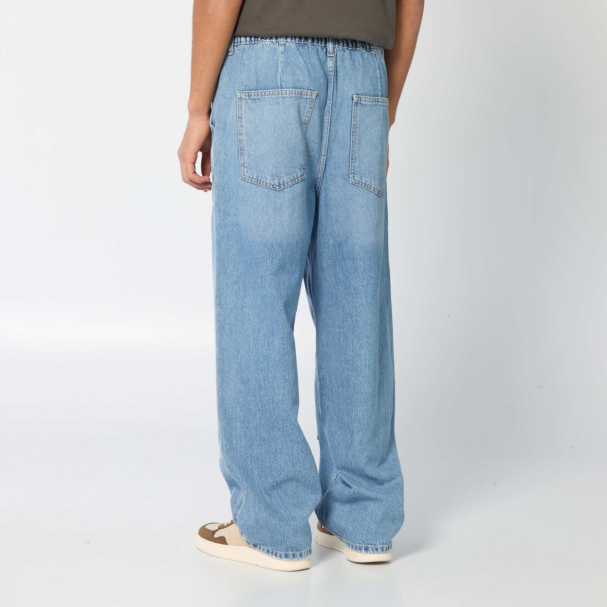 Pantalon Baggy fit denim BLEU