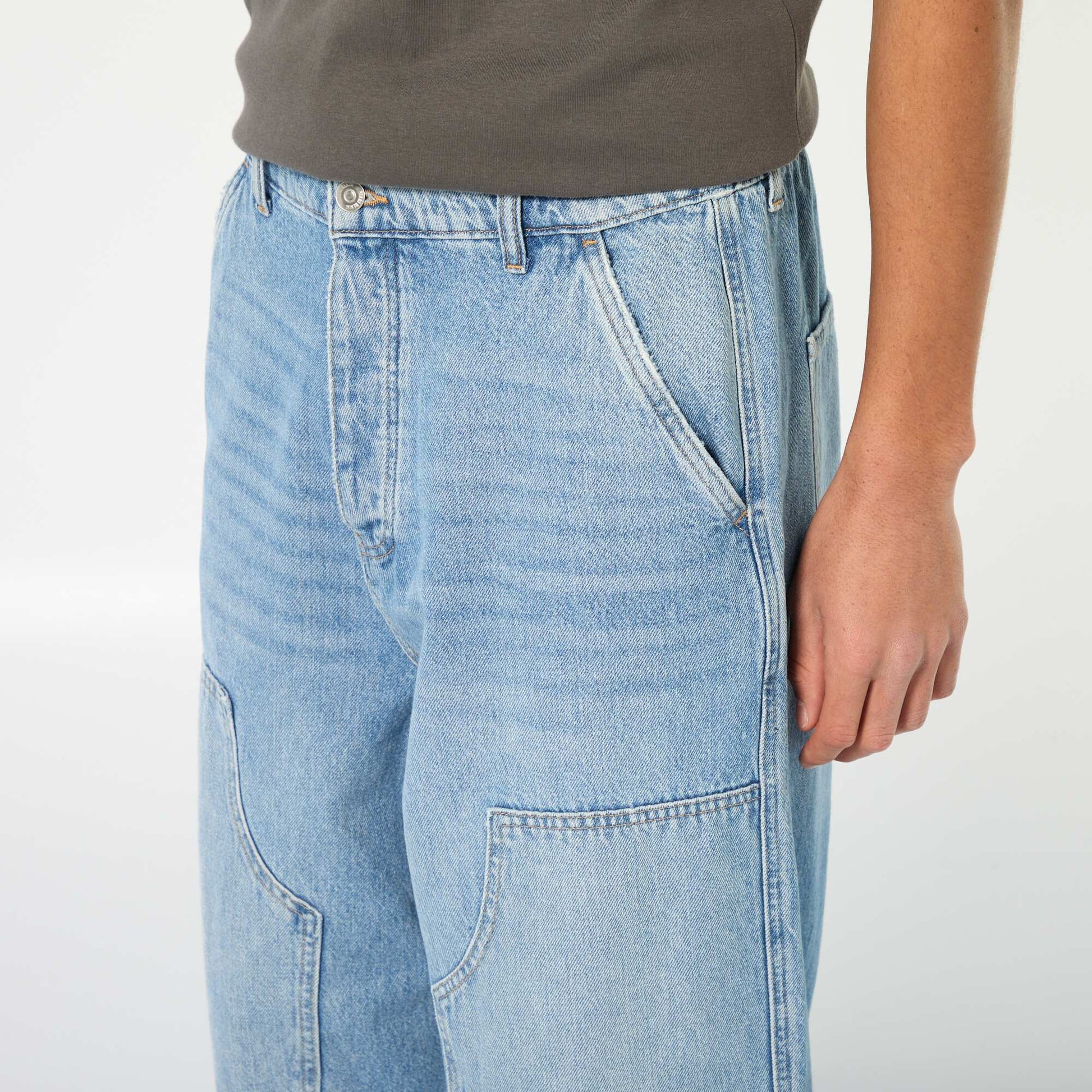 Pantalon Baggy fit denim BLEU