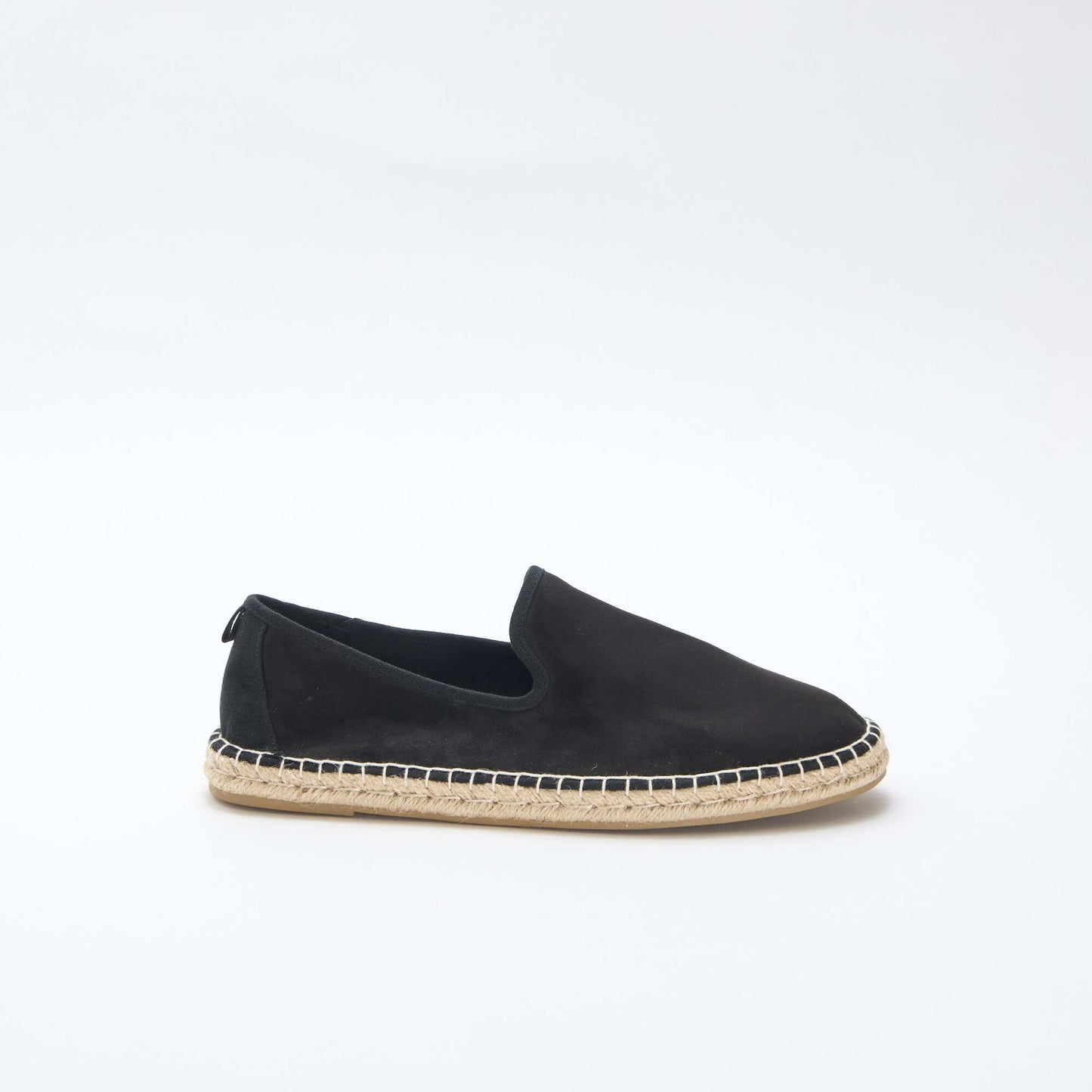Espadrille en suédine à semelle plate NOIR
