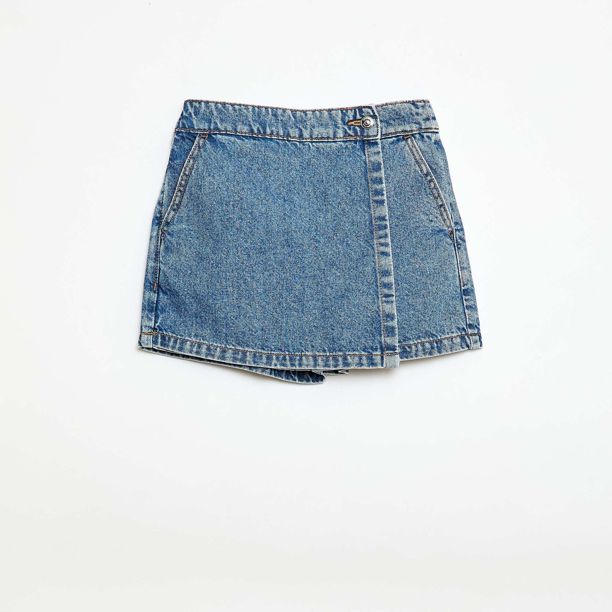 Jupe short en jean BLEU