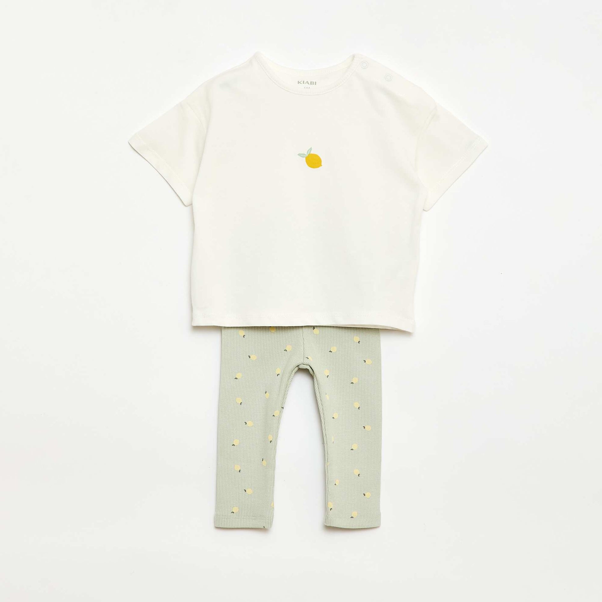 Ensemble 2 pièces T-shirt + legging JAUNE