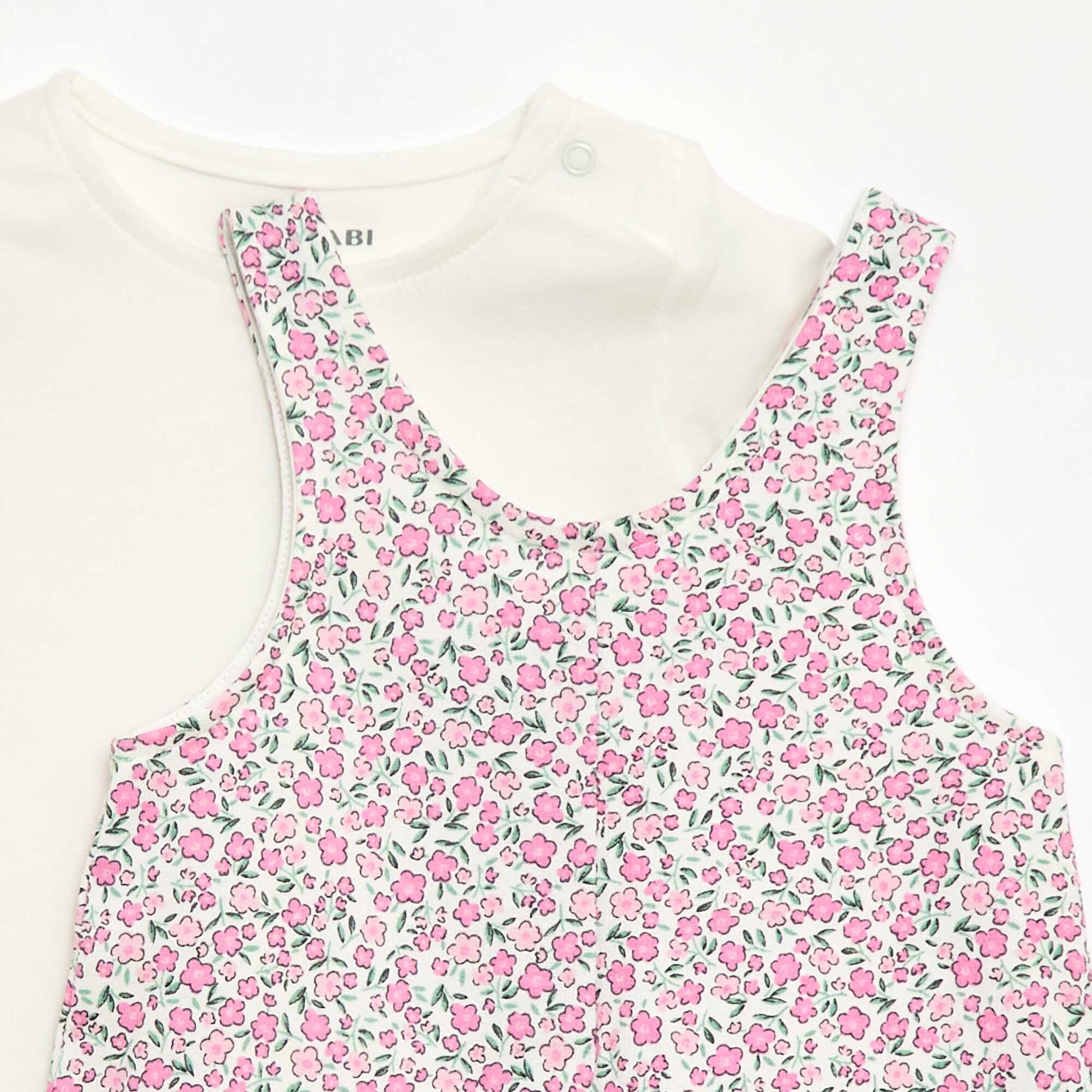 Ensemble 2 pièces T-shirt + combishort ROSE