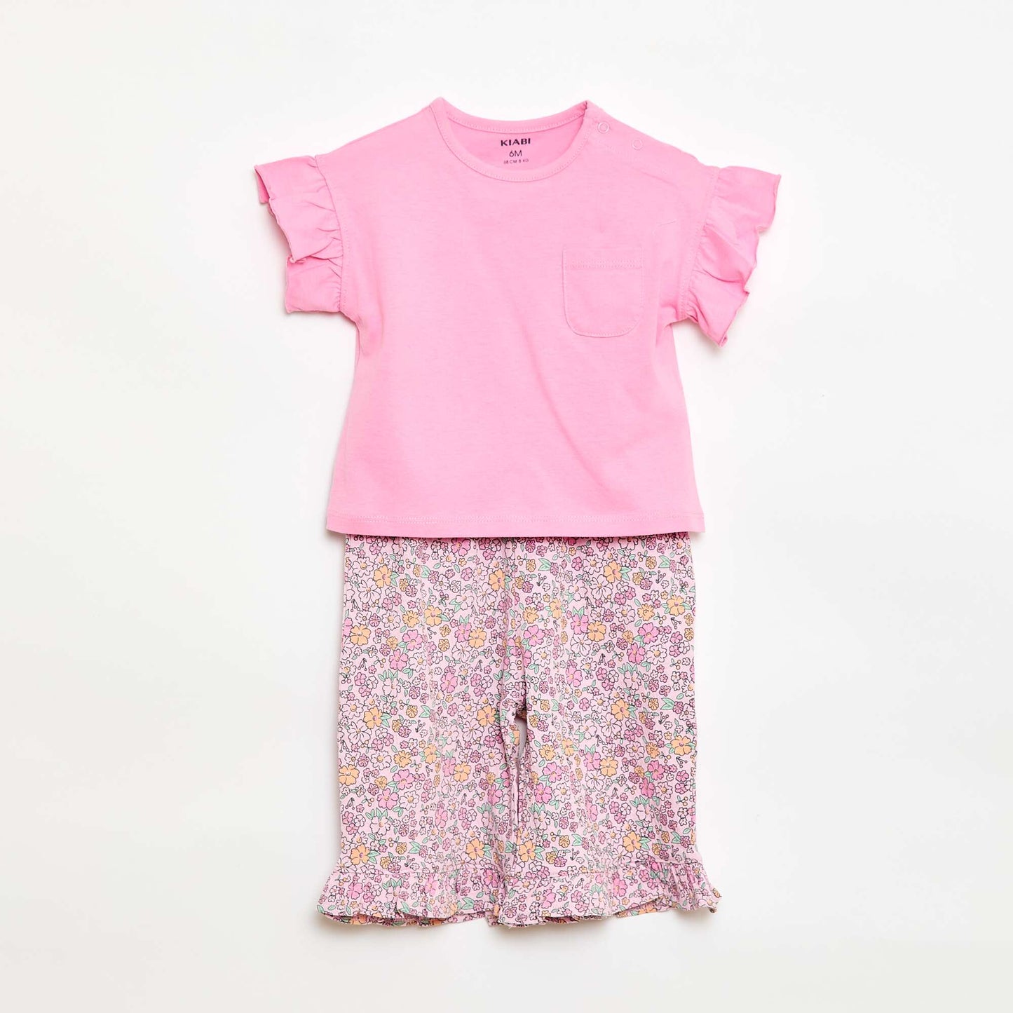 Ensemble t-shirt + pantalon - 2 poches ROSE