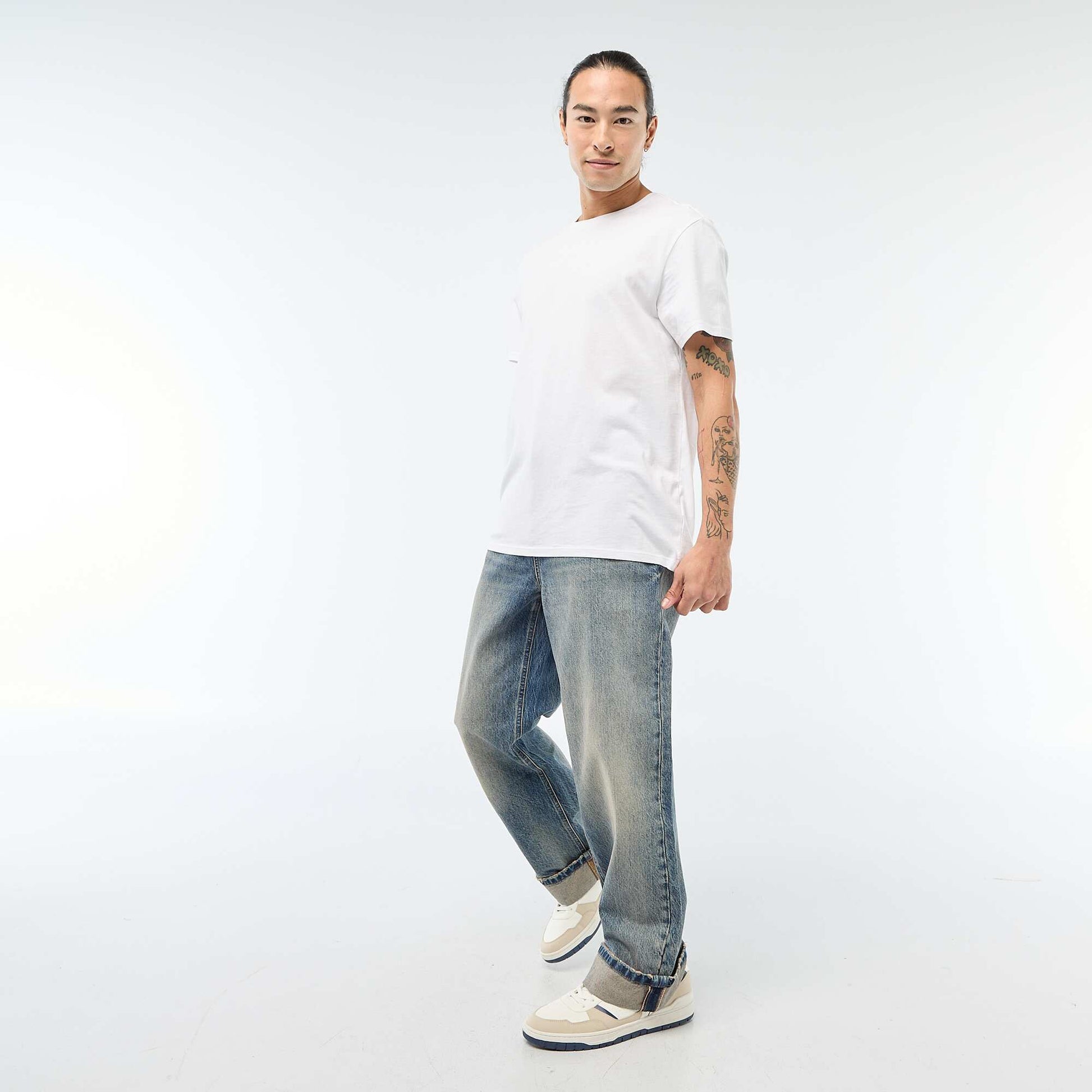 Jean regular base à revers - L32 DIRTY