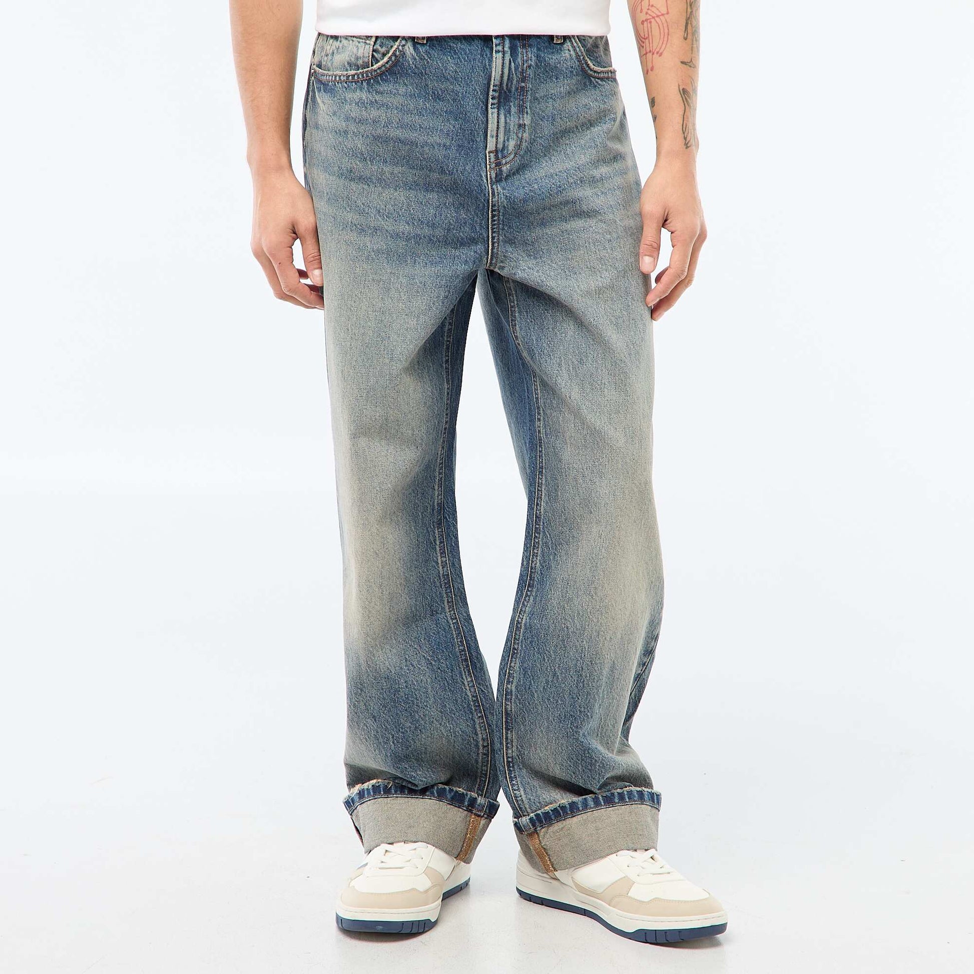 Jean regular base à revers - L32 DIRTY