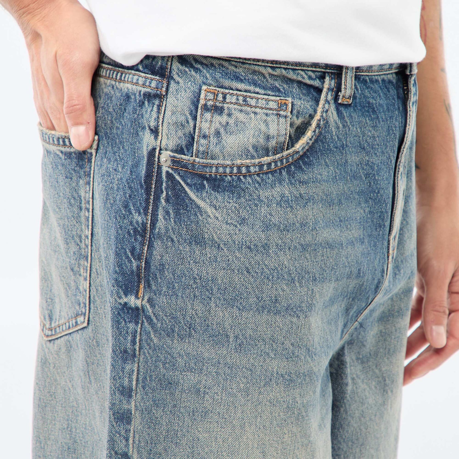 Jean regular base à revers - L32 DIRTY