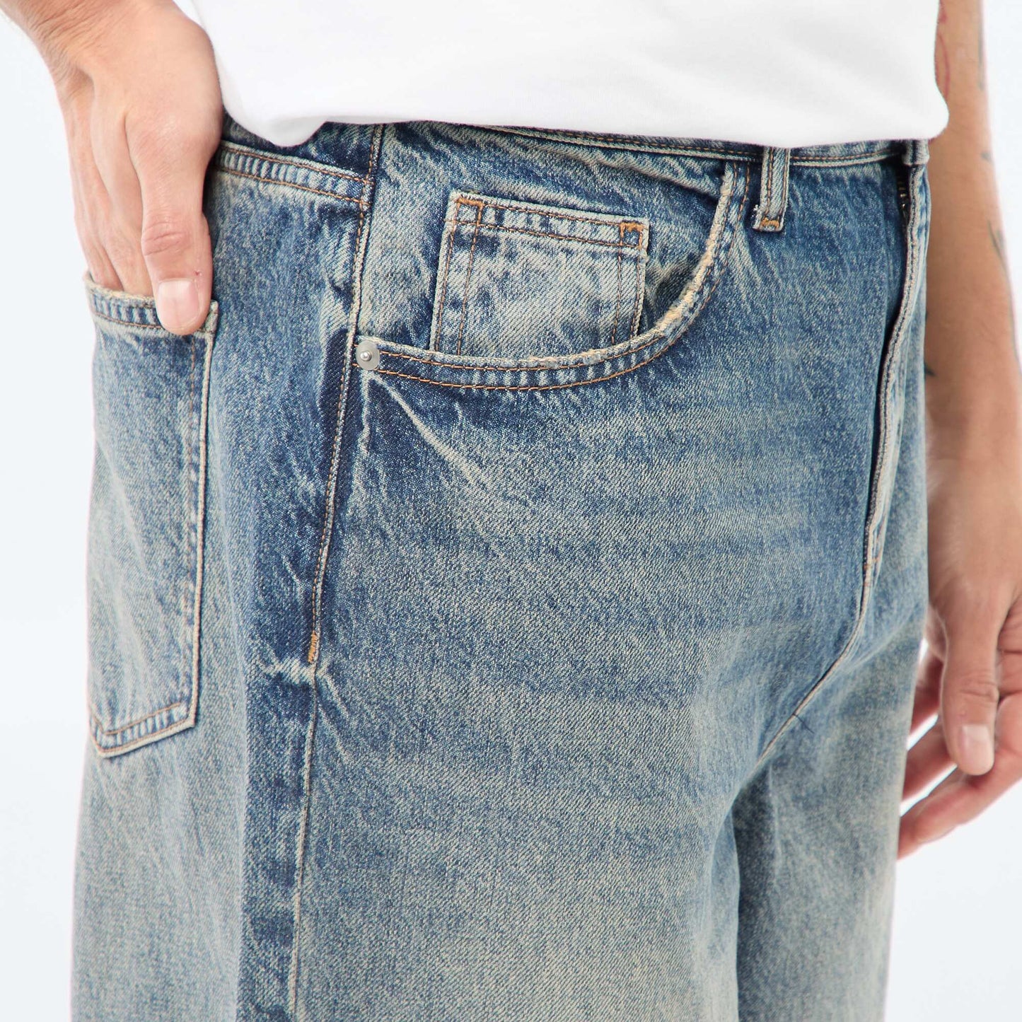 Jean regular base à revers - L32 DIRTY