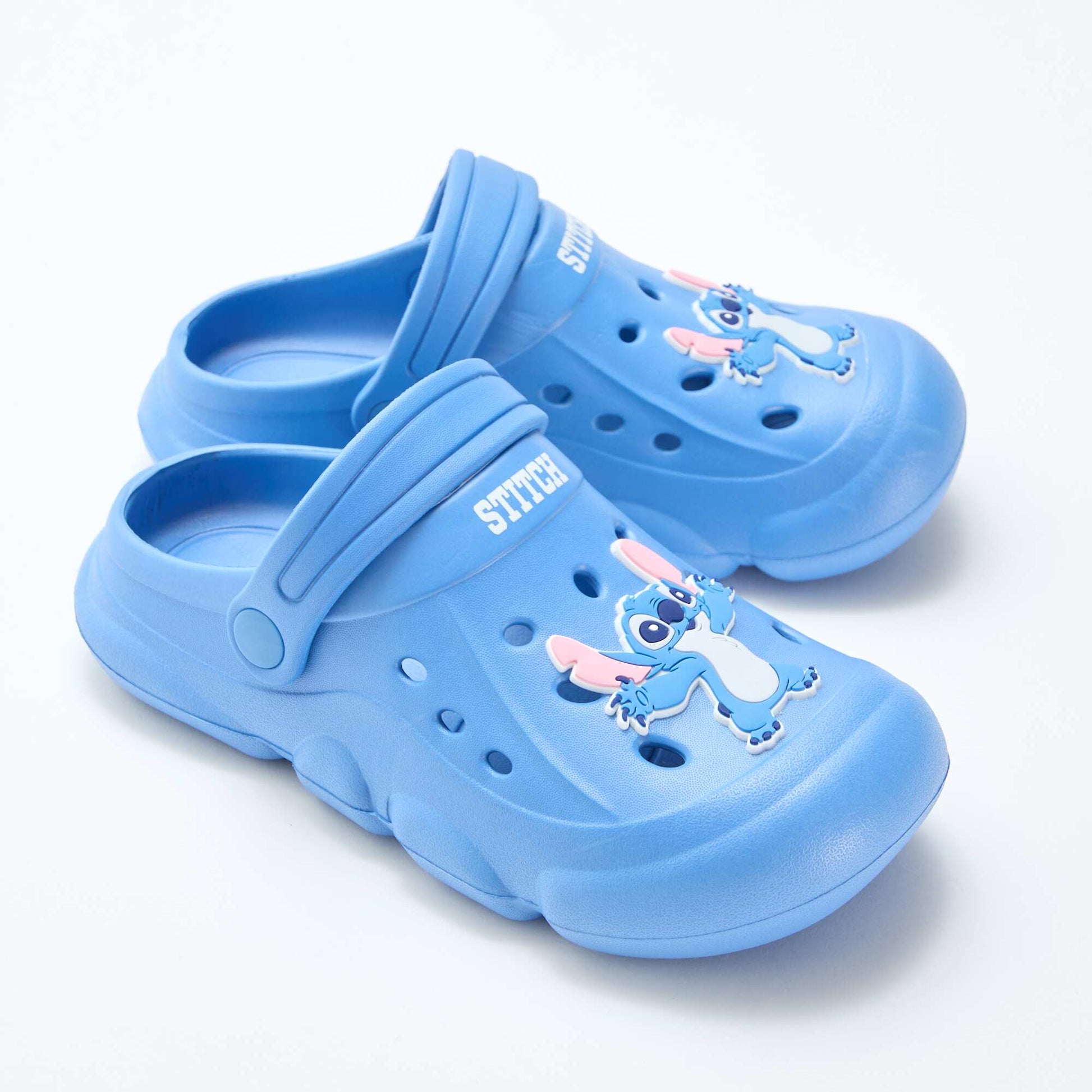 Paire de mules animées 'Disney' 'Stitch' uni BLEU