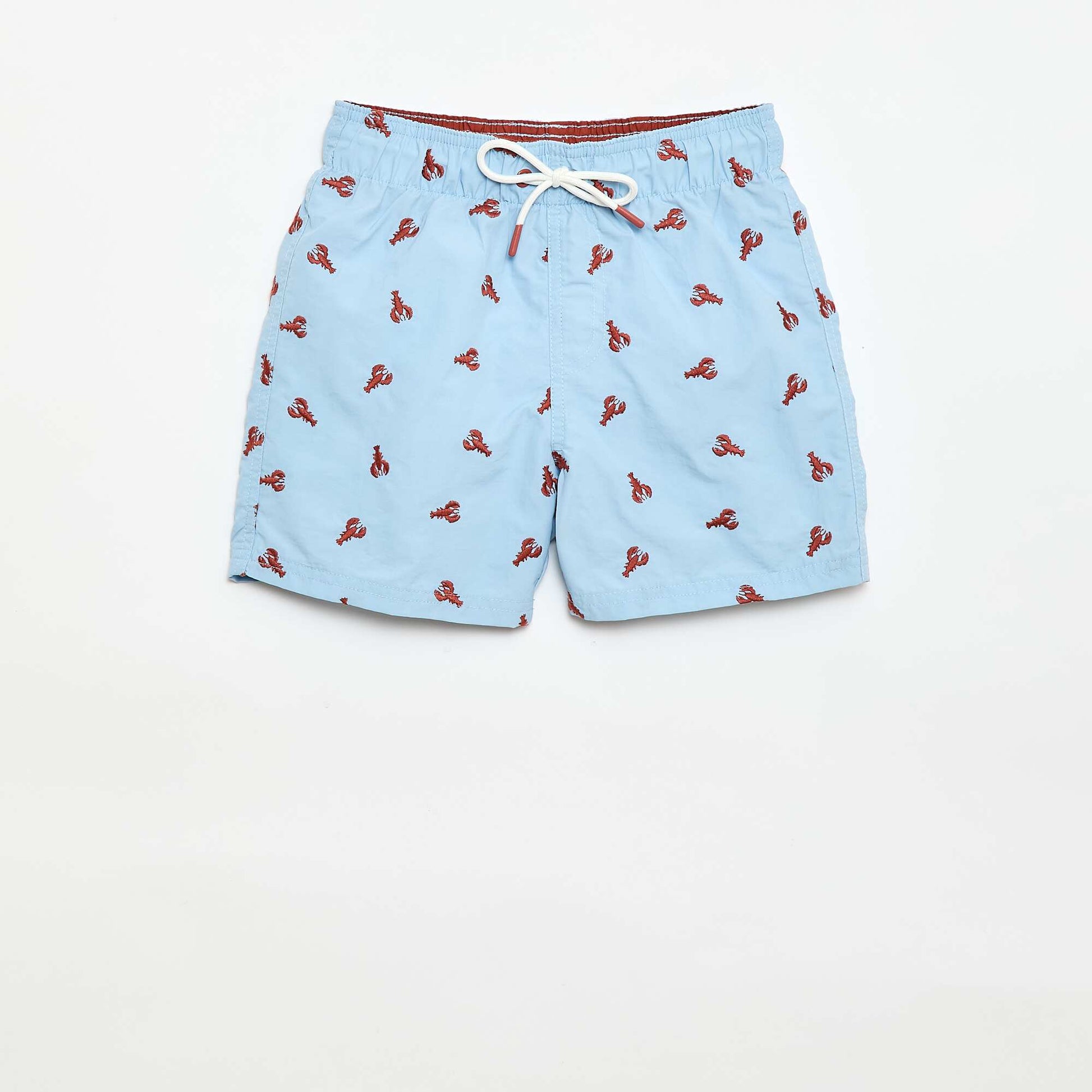 Short de bain brodé BLEU
