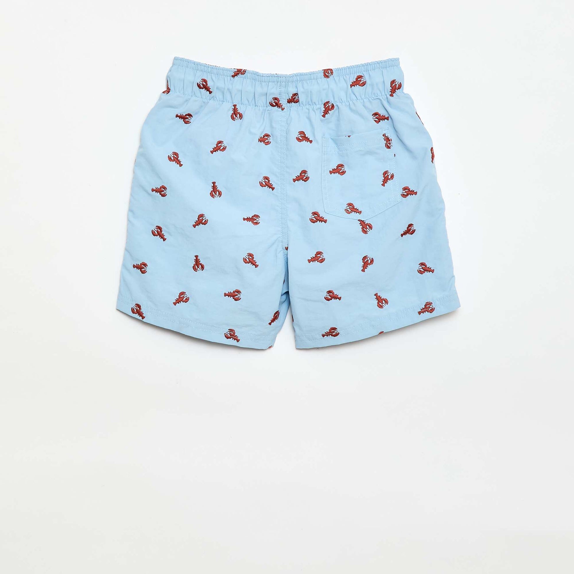 Short de bain brodé BLEU